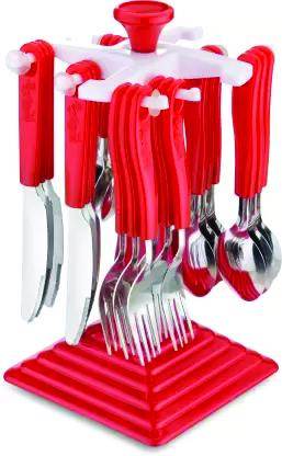24 Piece Stainless Steel Premium Cutlery Set With Stand - 9XShoppy