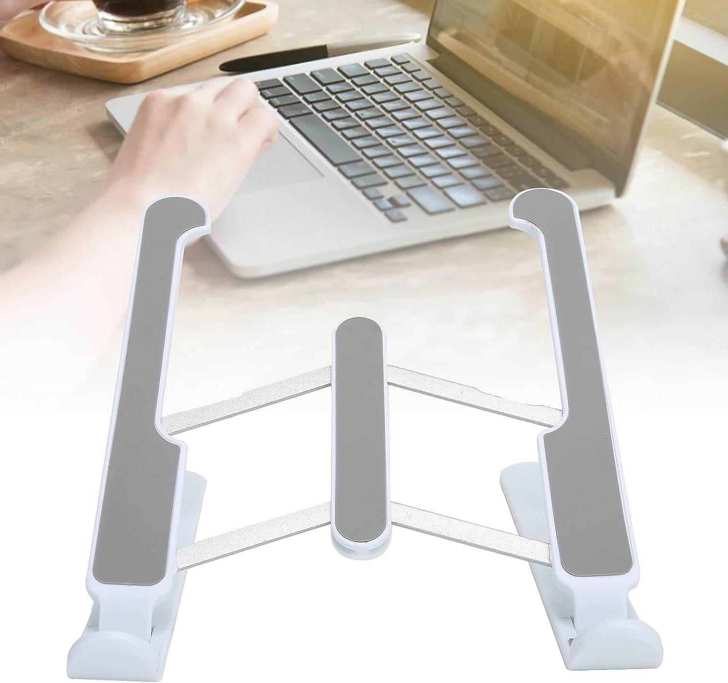 7240 Adjustable Laptop Stand Holder With Built-in Foldable Legs And High Quality Fibre - 9XShoppy