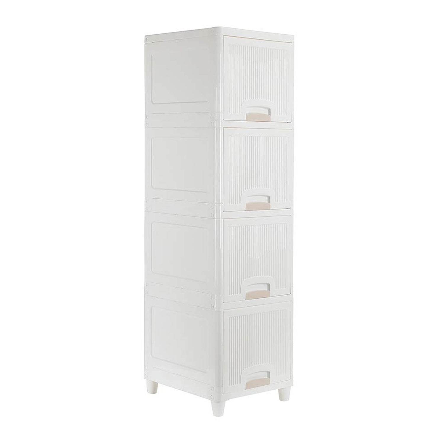 Multipurpose Storage Cabinet Storage Solutions Plastic Drawers Multi Layer Wardrobe Storage Drawers Foldable Multipurpose Drawer Units For Kitchen Bathroom Bedroom Cloth (4 Layer) - 9XShoppy