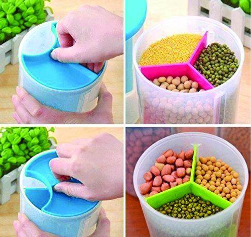 3 In 1 Transparent Air Tight Storage Dispenser Container - 9XShoppy