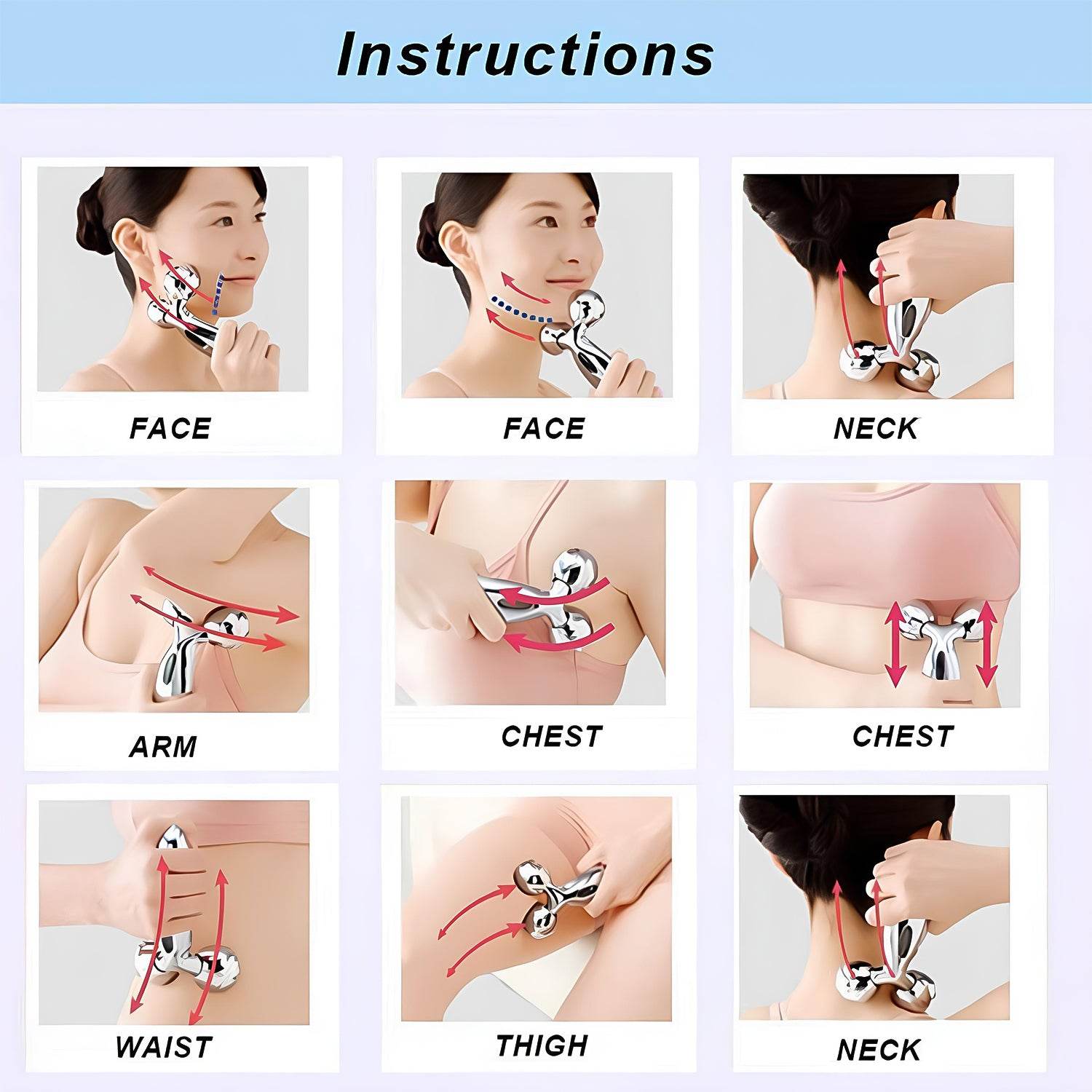 8358 360 Degree Facial Roller Designed For Face Lifting And Skin Tightening Improves Blood Circulation And Reduces Puffiness. - 9XShoppy