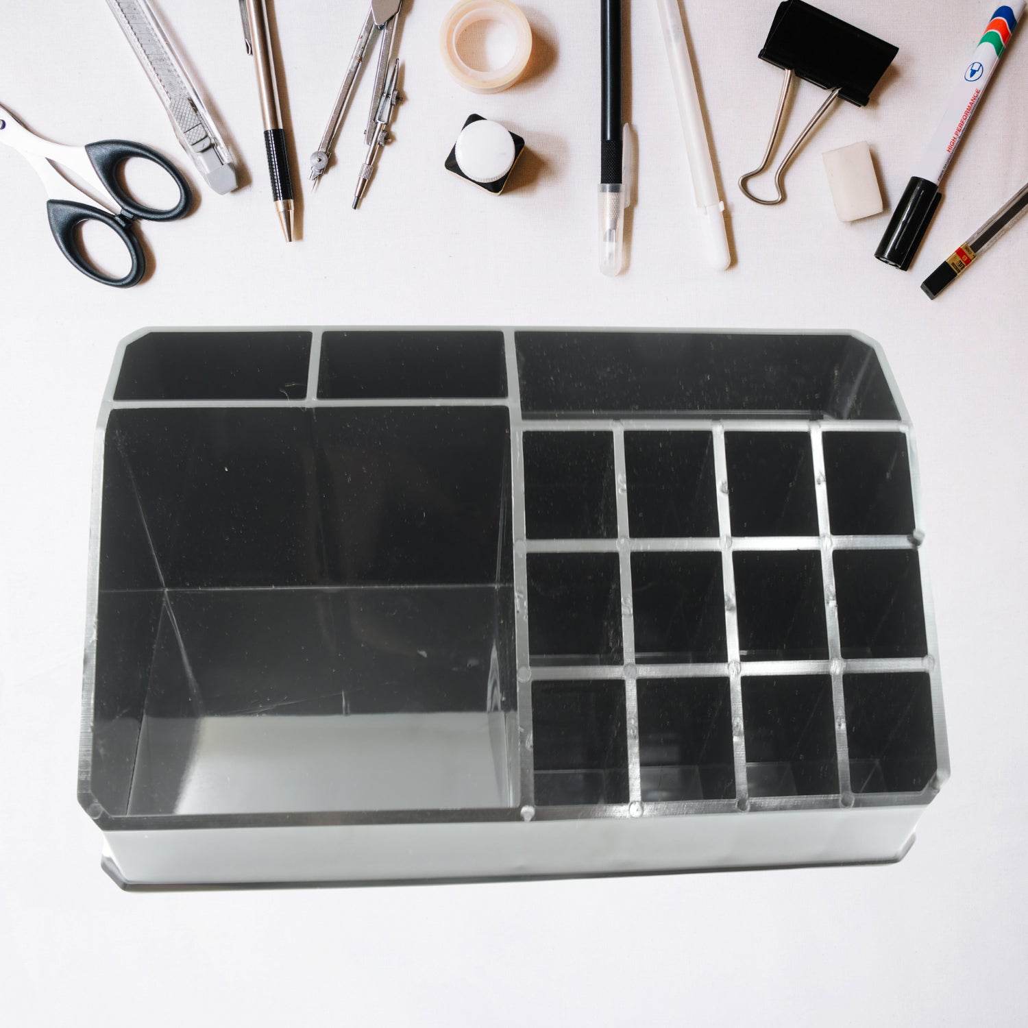 6092 Cosmetic Organiser 16 Compartment Cosmetic Makeup Storage Organiser Box - 9XShoppy