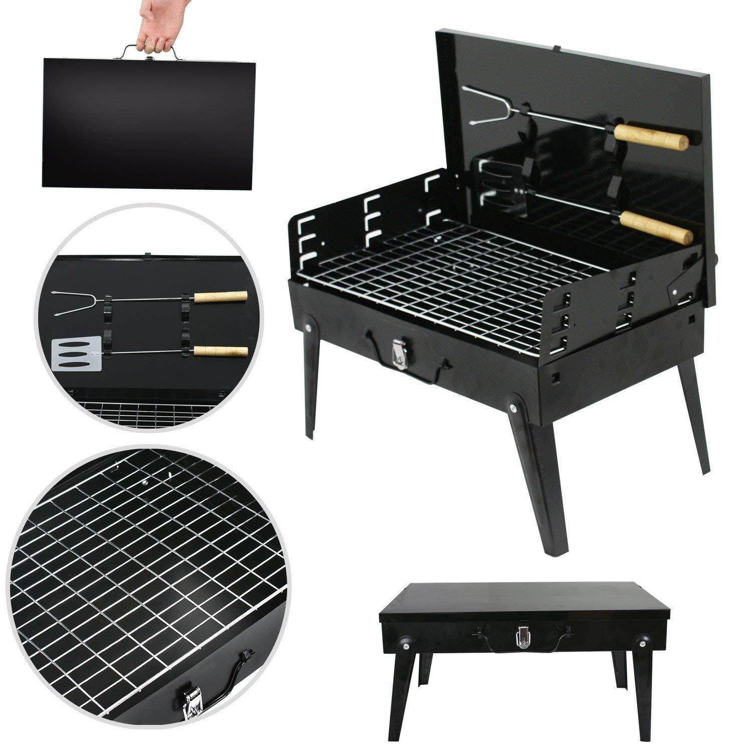 Stainless Steel Briefcase Style Barbecue Grill Toaster - 9XShoppy