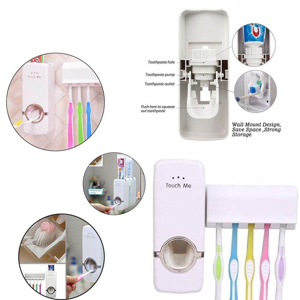 Toothpaste Dispenser Tooth Brush Holder - 9XShoppy