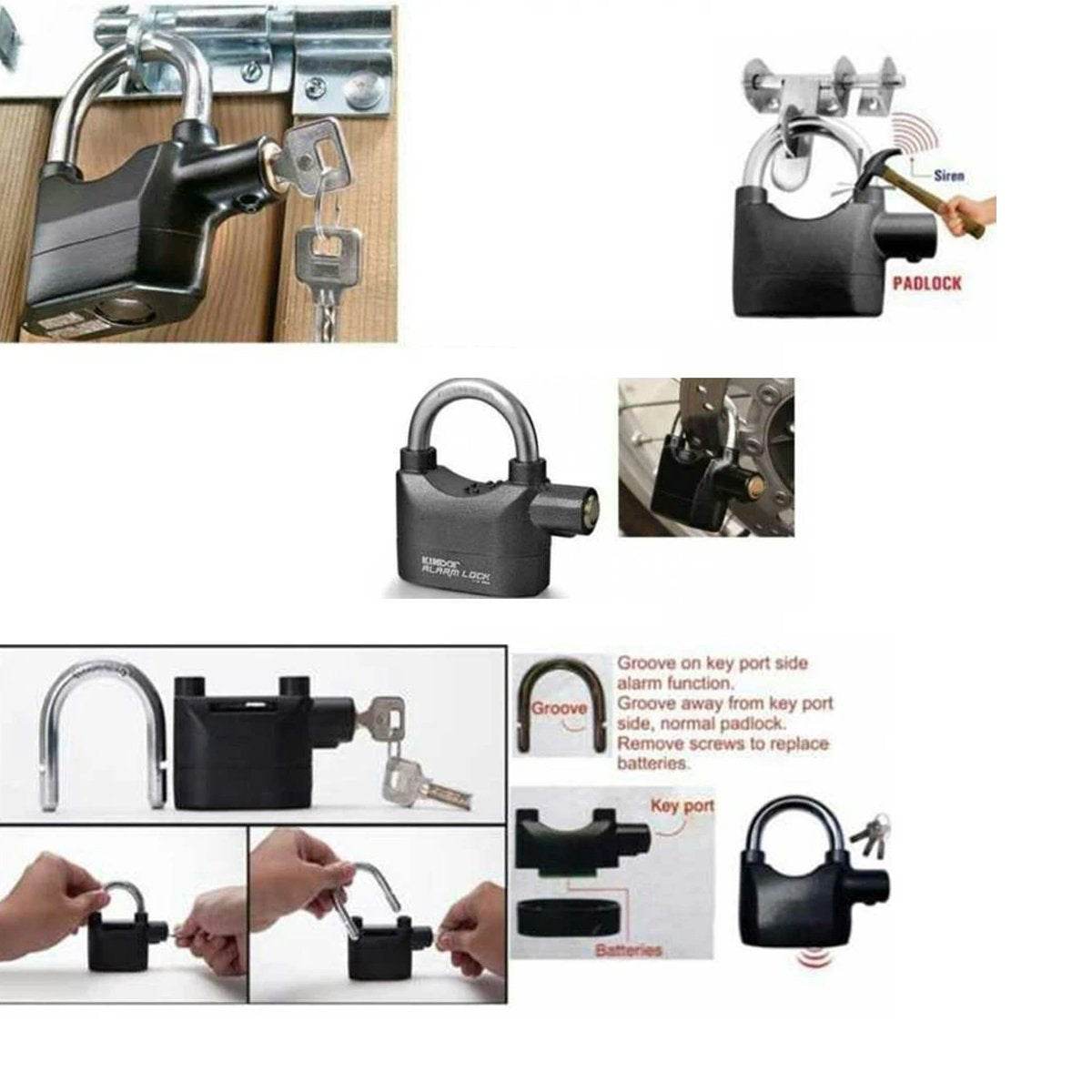 Anti Theft Security Pad Lock With Smart Alarm - 9XShoppy