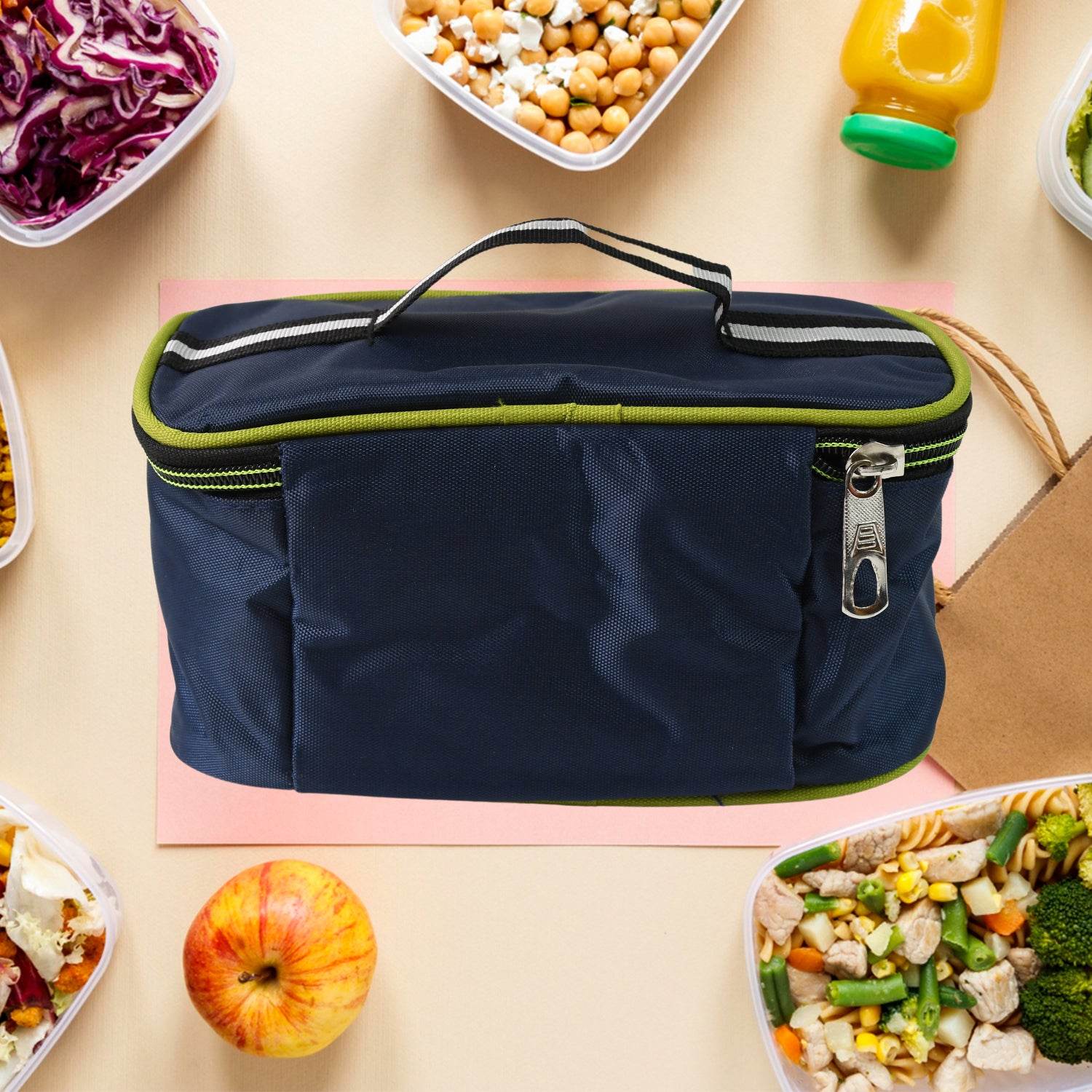 Sumo Lunch Box With Lunch Bag Plastic Lunch Box Plastic Spoon Fork (2 Pc Set With Lunch Box) - 9XShoppy
