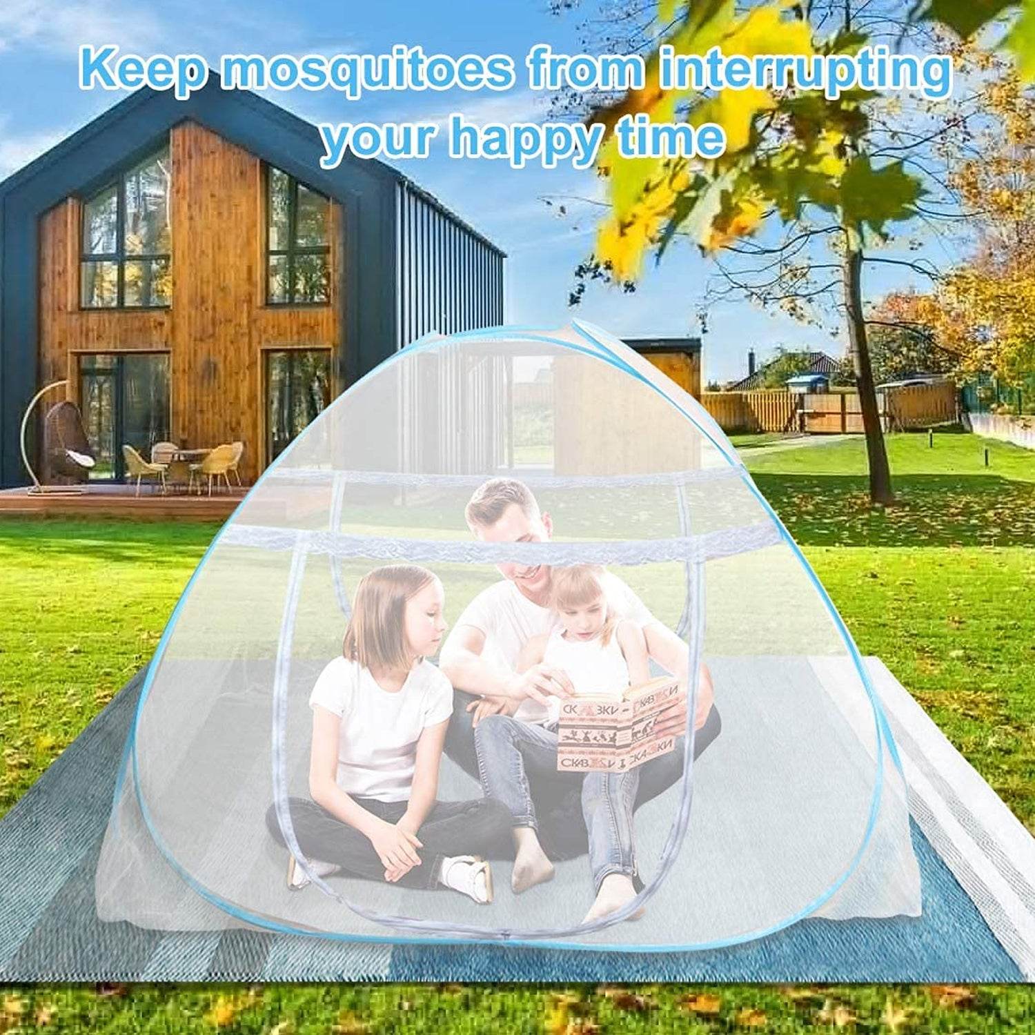 Premium Polyester Foldable Mosquito Net Tent (100 Cm Long 1 Pc) - 9XShoppy