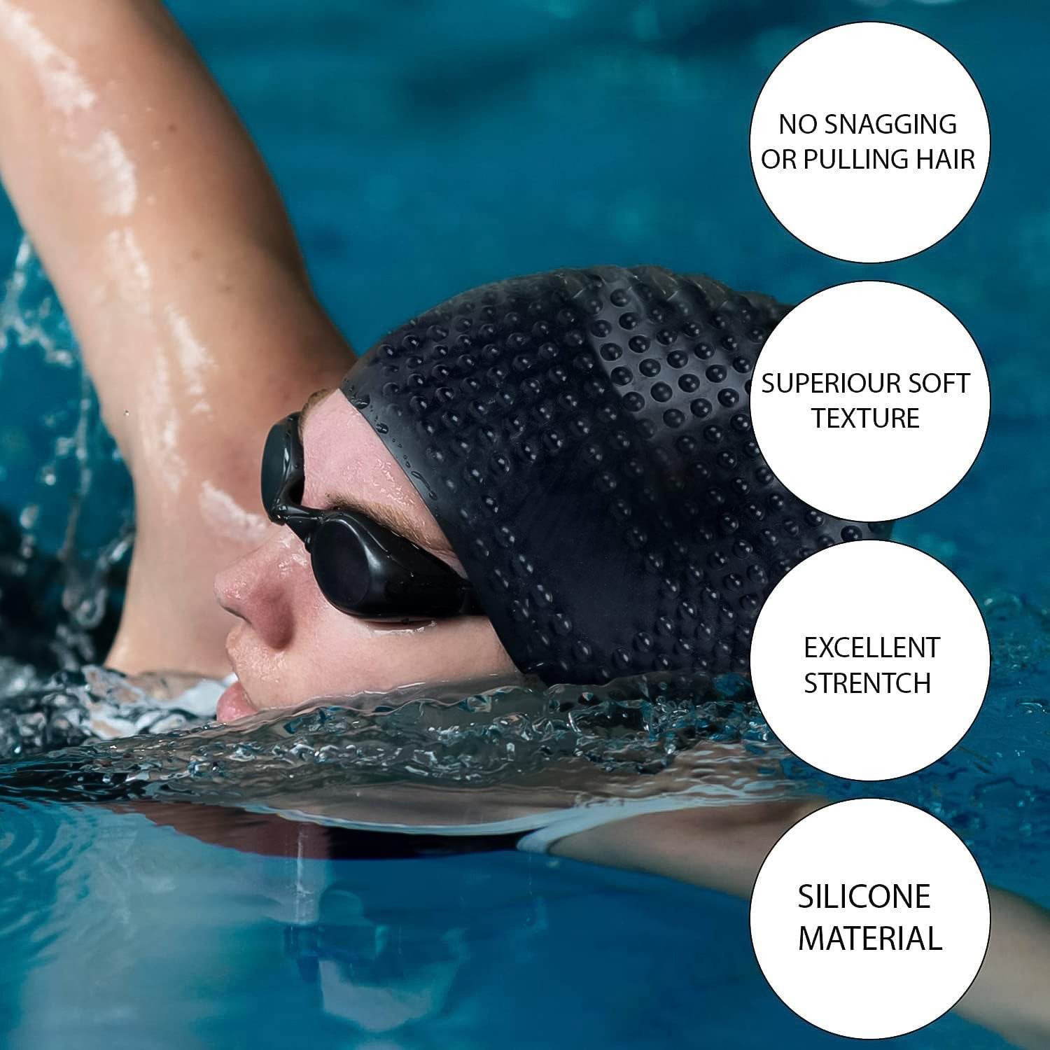 Premium Silicone Waterproof Swimming Cap (1 Pc) - 9XShoppy