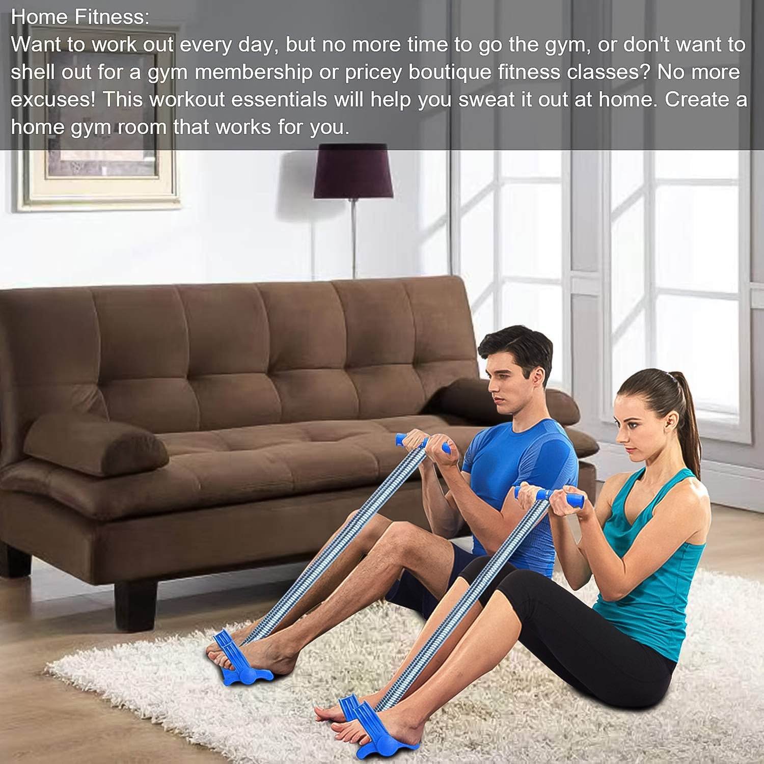 Spring Tension Pull Rope Resistance Band Exercise Strap Single Spring (1 Pc) - 9XShoppy