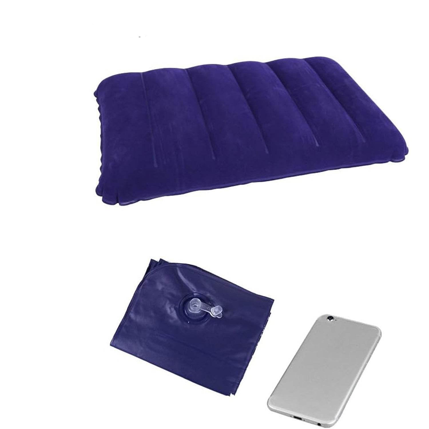 510 Velvet Air Inflatable Travel Pillow (Blue) - 9XShoppy