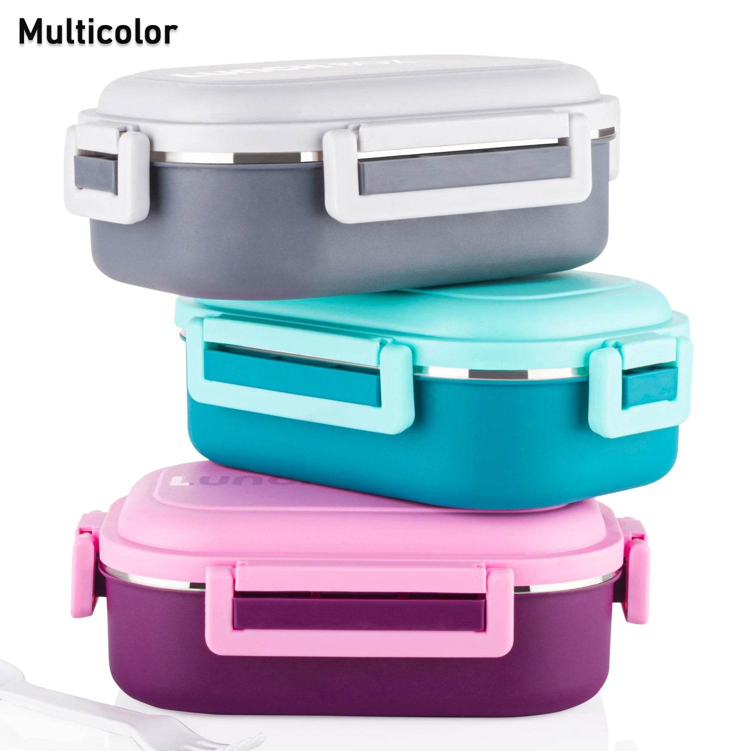 Insulated Testy Stainless Steel Leakproof Lunch Box With Spoon (1 Set) - 9XShoppy