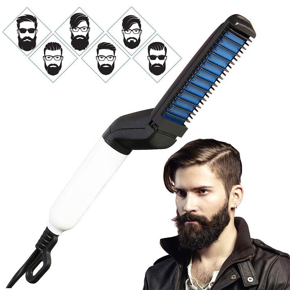 Men's Beard & Hair Curling Straightener – Modelling Comb - 9XShoppy