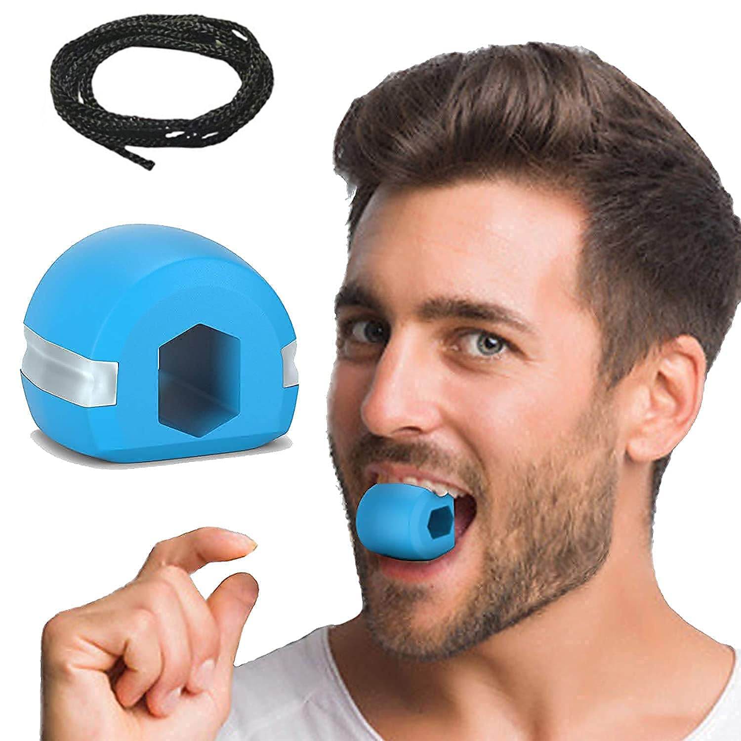 6128 Dark Blue Jaw Exerciser Used To Gain Sharp And Chiselled Jawline Easily And Fast - 9XShoppy