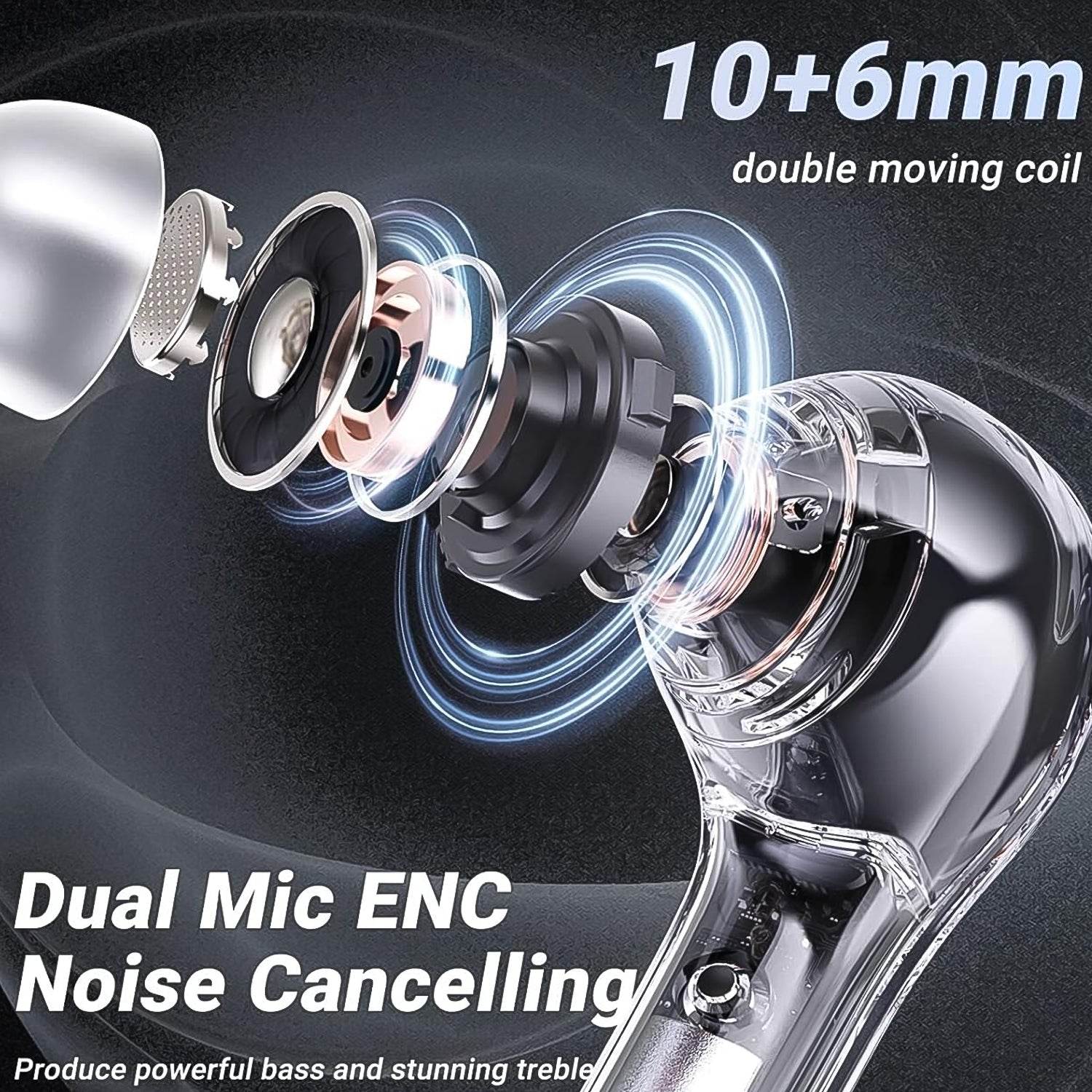 Wireless Bluetooth 5.3 In-ear With Microphones 200mah Battery (1 Pc) - 9XShoppy