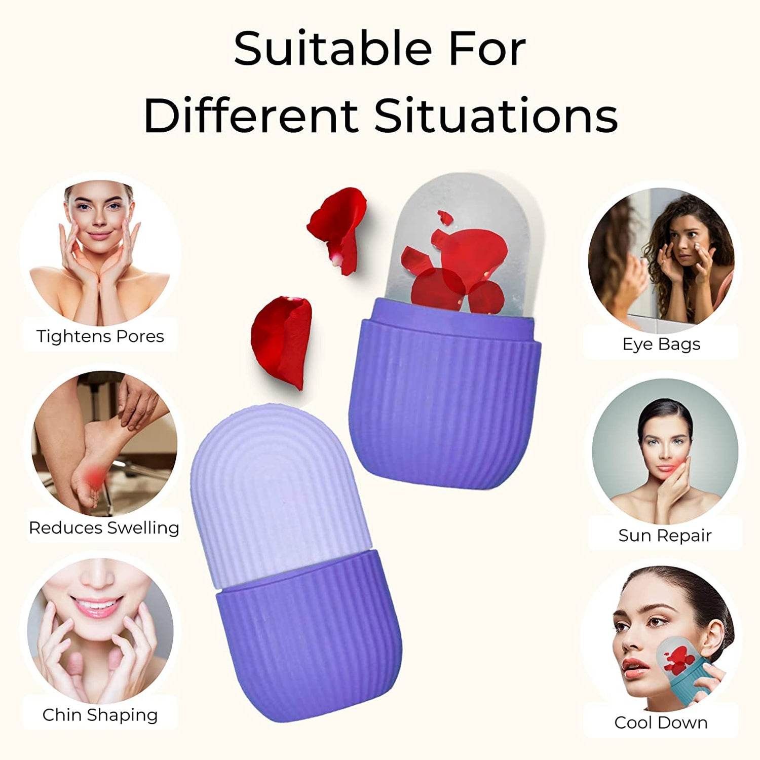 Beauty Ice Roller For Face Eye Reusable Face Rollers Facial Roller Box - 9XShoppy