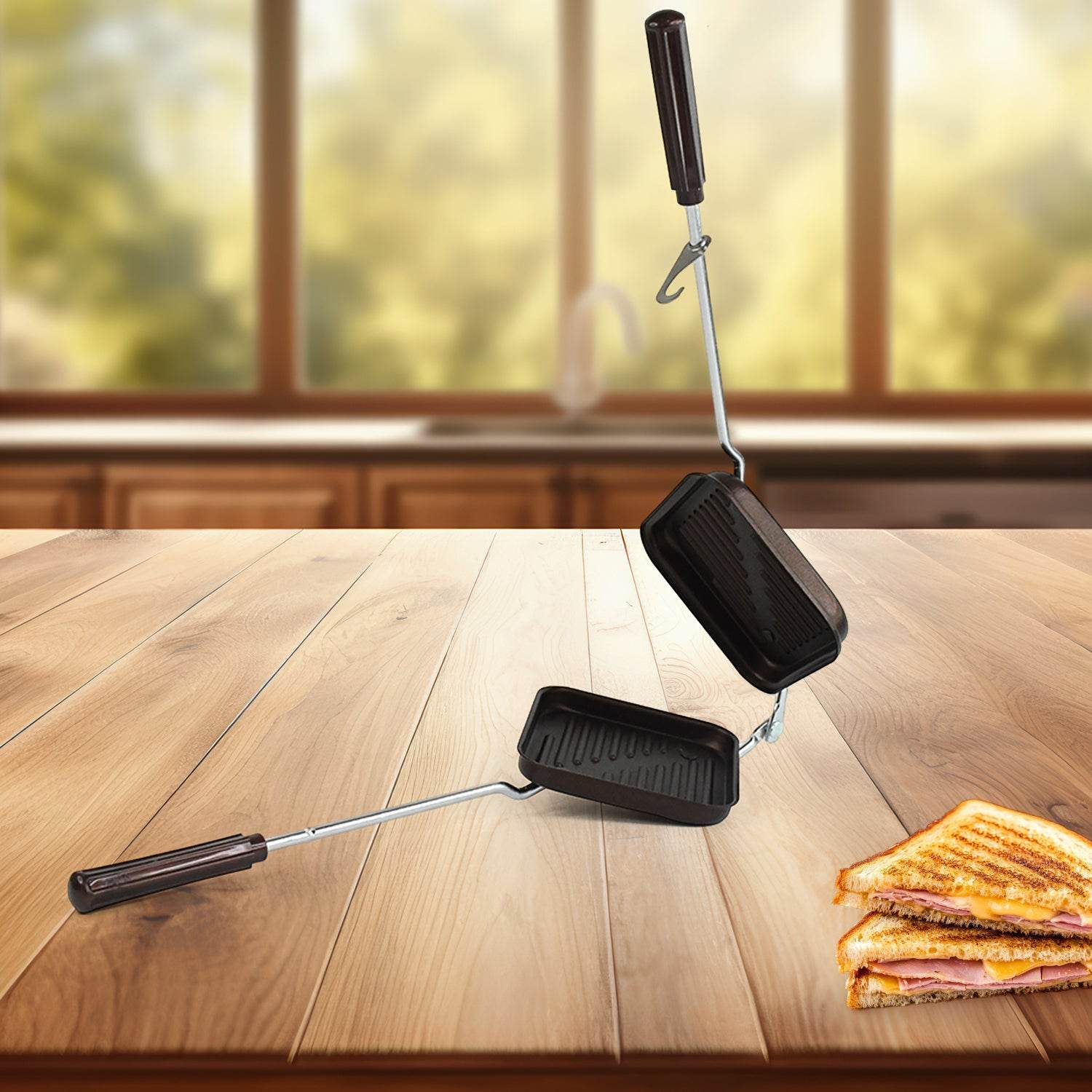 Apex Heavy Gauge Aluminium Grill Sandwich Toaster - 9XShoppy