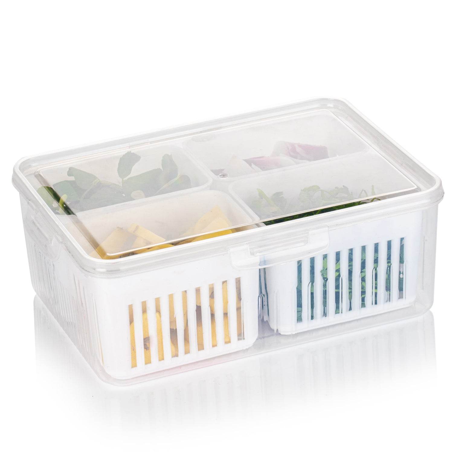 Fridge Storage Boxes Freezer Storage Containers Container For Kitchen Storage Set Storage In Kitchen Vegetable Storage Draining Crisper Refrigerator Food Box (1 Pc) - 9XShoppy