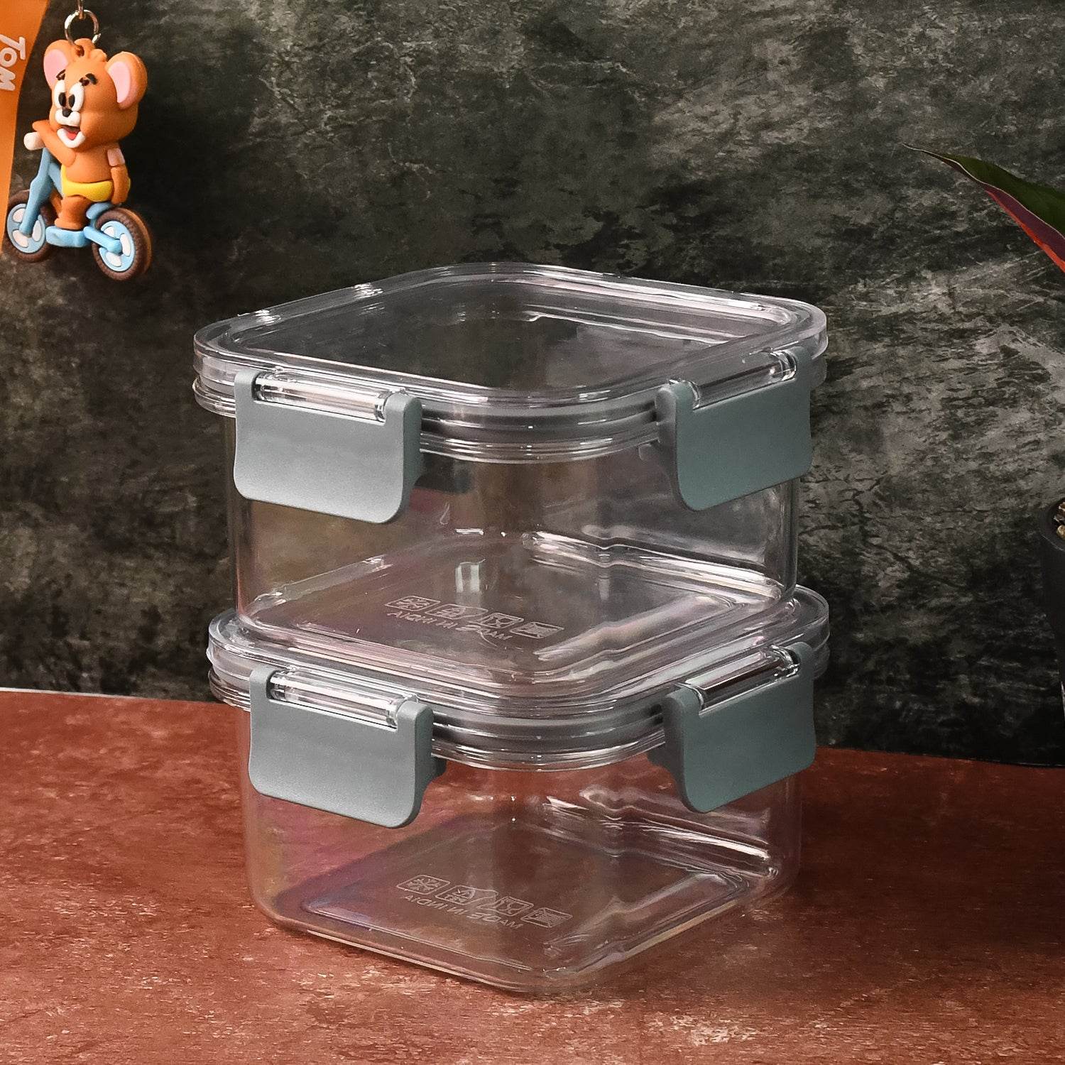 Apex Press N Lock Airtight Food Storage Container Set (2pc450ml) Approx - 9XShoppy