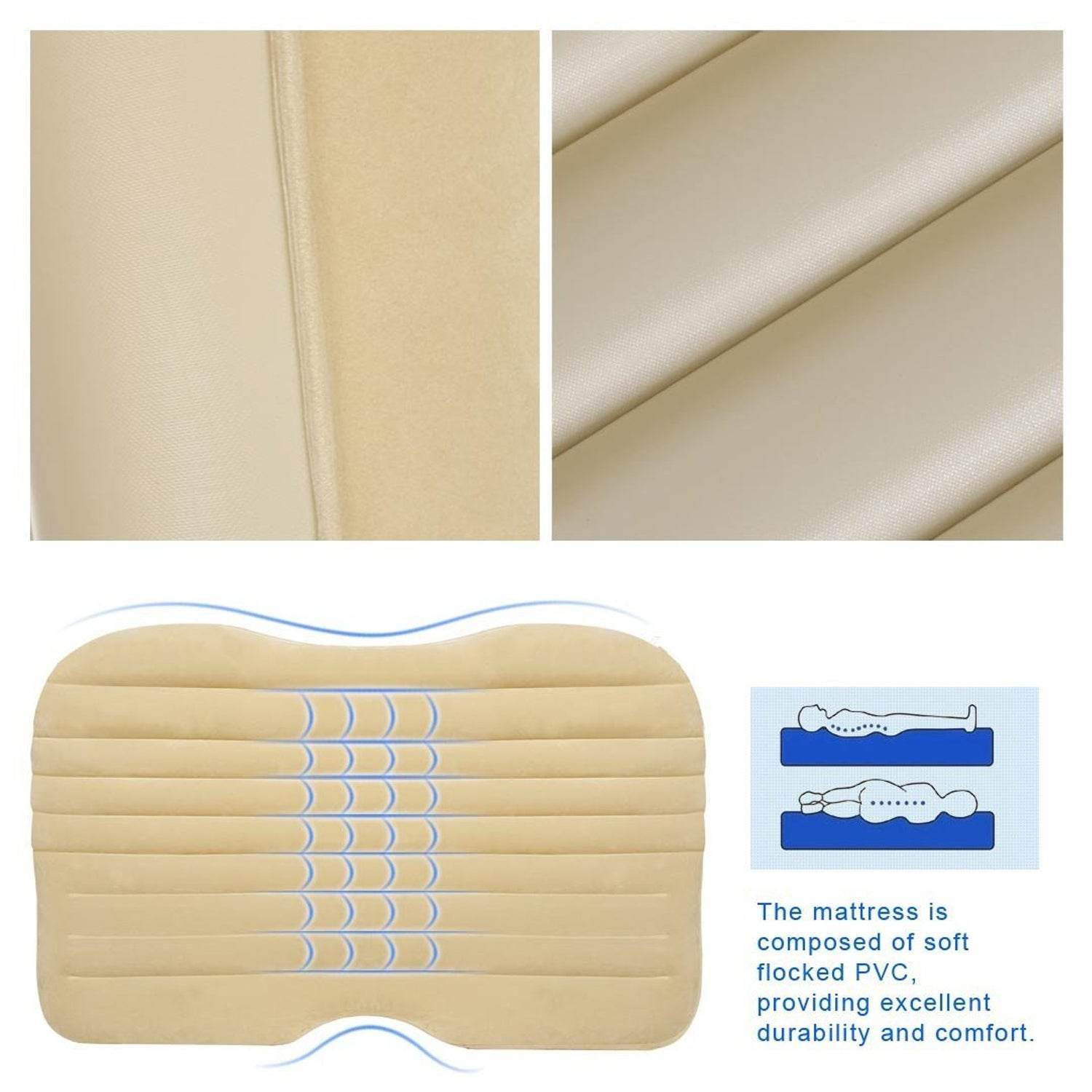 Car Inflatable Bed With 2 Pillows Air Pump (Portable) - 9XShoppy