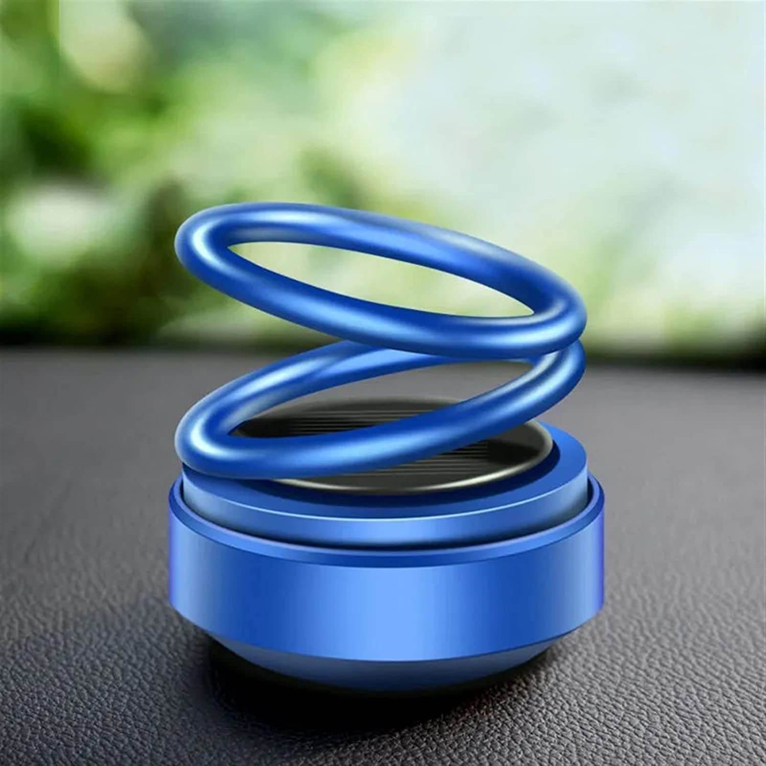 6319 Solar Power Car Aroma Diffuser 360double Ring Rotating Design Car Fragrance Diffuser Car Perfume Air Freshener For Dashboard Home Office - 9XShoppy