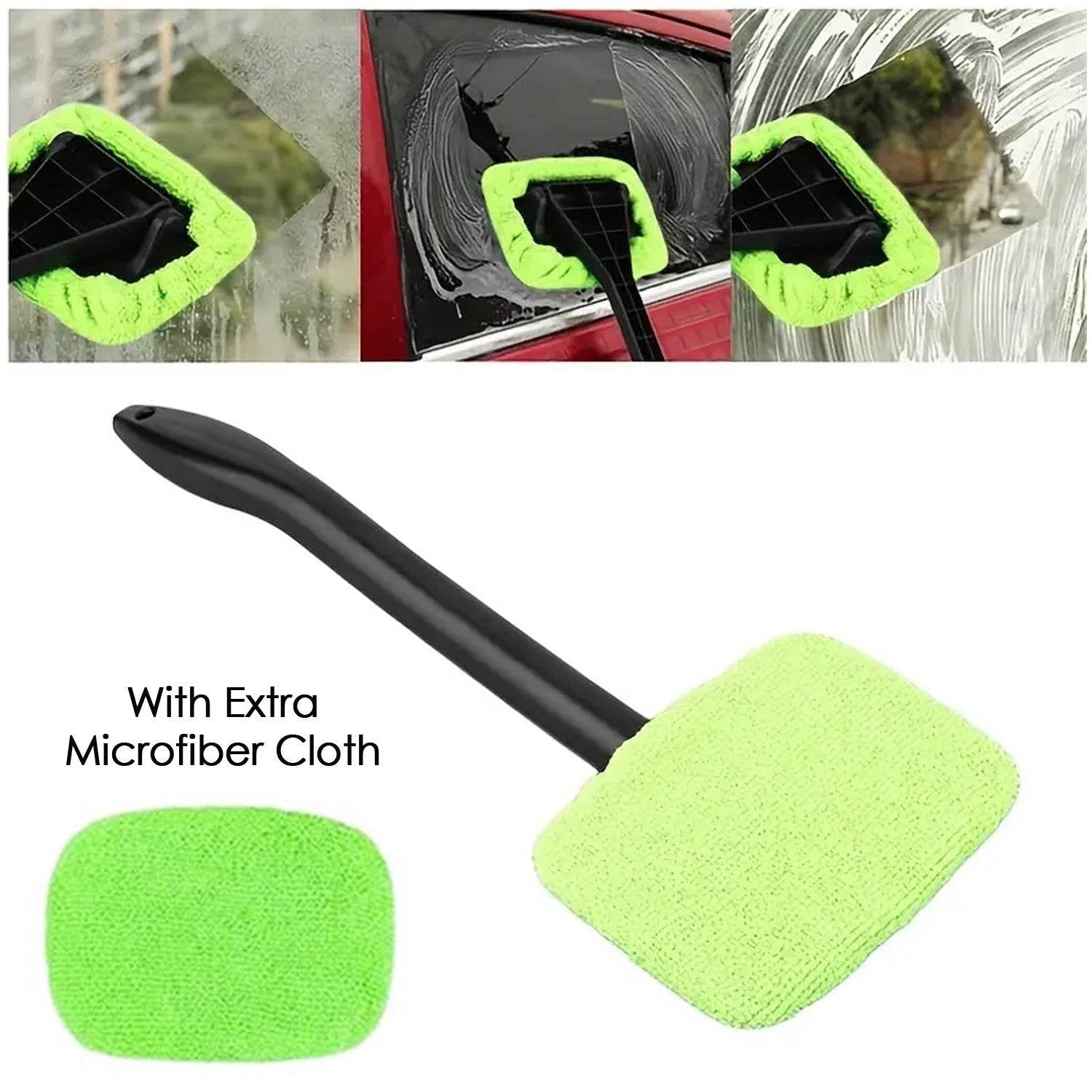 Windshield Clean Car Glass Cleaner Wiper With 1 Extra Microfiber Cloth (1 Pc 38 Cm Long) - 9XShoppy