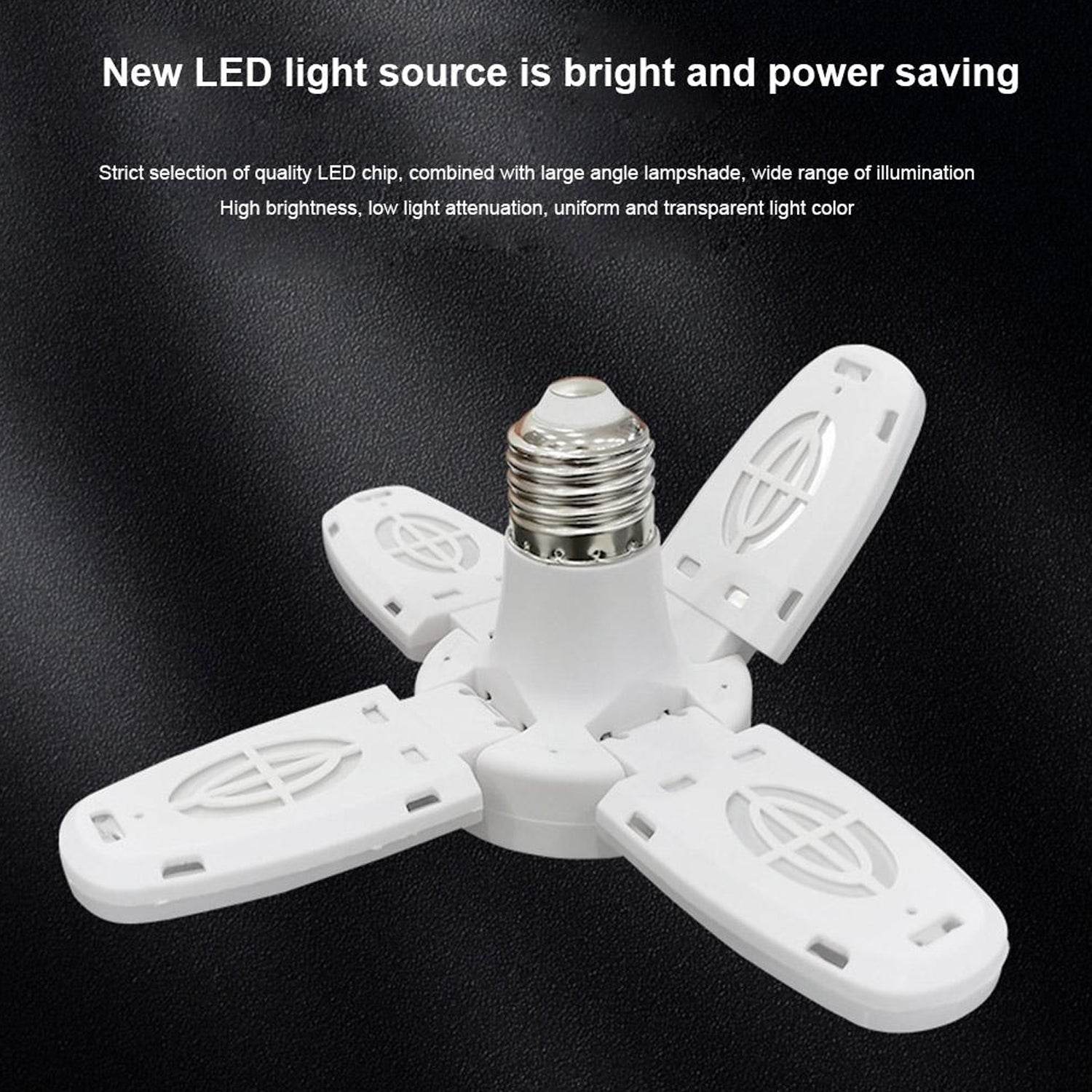 6179 Fan Blade Led Bulb 28v Foldable Led Blade Fan Bulb ( 1 Pc ) - 9XShoppy