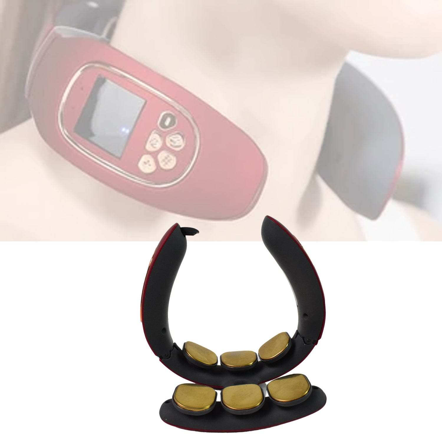 6 Heads Smart Electric Neck And Back Pulse Massager Wireless (1 Pc) - 9XShoppy