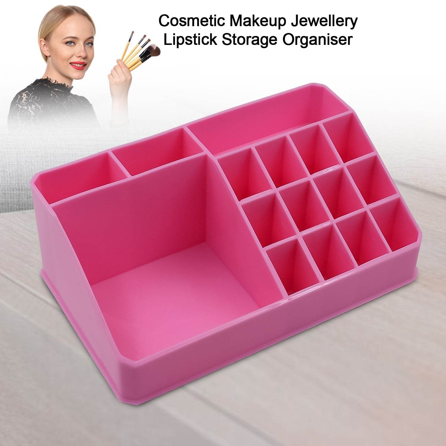 Makeup Organiser Cosmetic Makeup Lipstick Storage Box With Drawer Plastic Case Holder Skin Care Products (1 Pc) - 9XShoppy