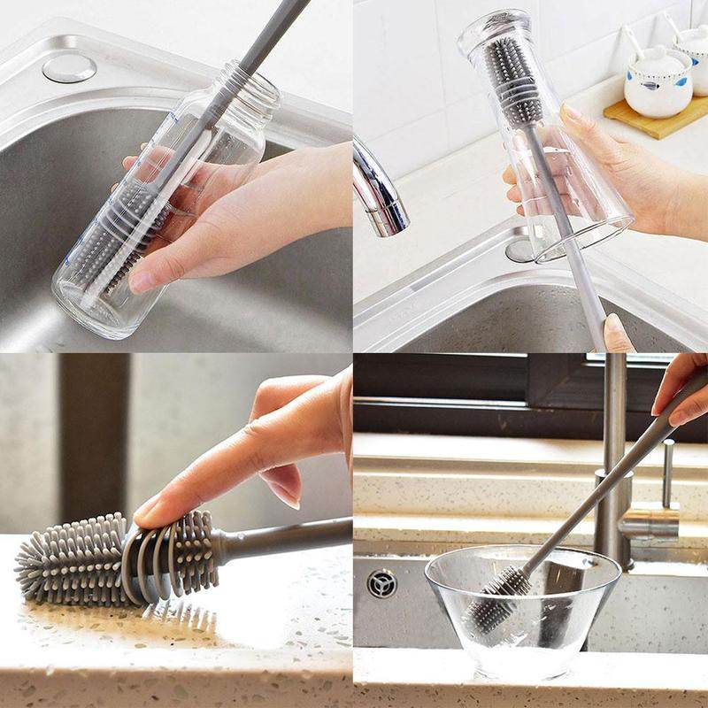 Long Bottle Cleaning Brush For Washing Water Bottle Narrow Neck Containers - 9XShoppy
