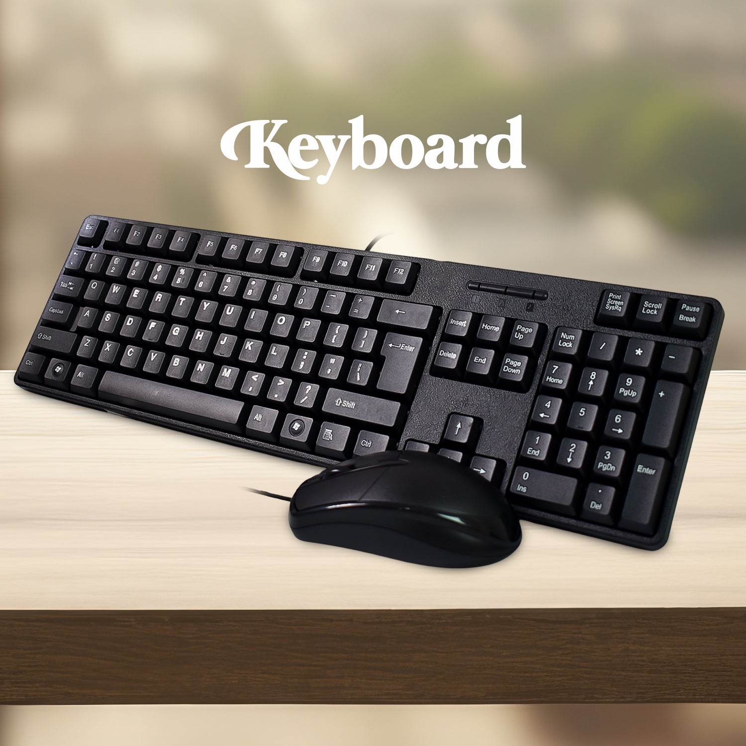 Wired Usb Keyboard 107 Keys Mouse Set (2 Pc Set) - 9XShoppy