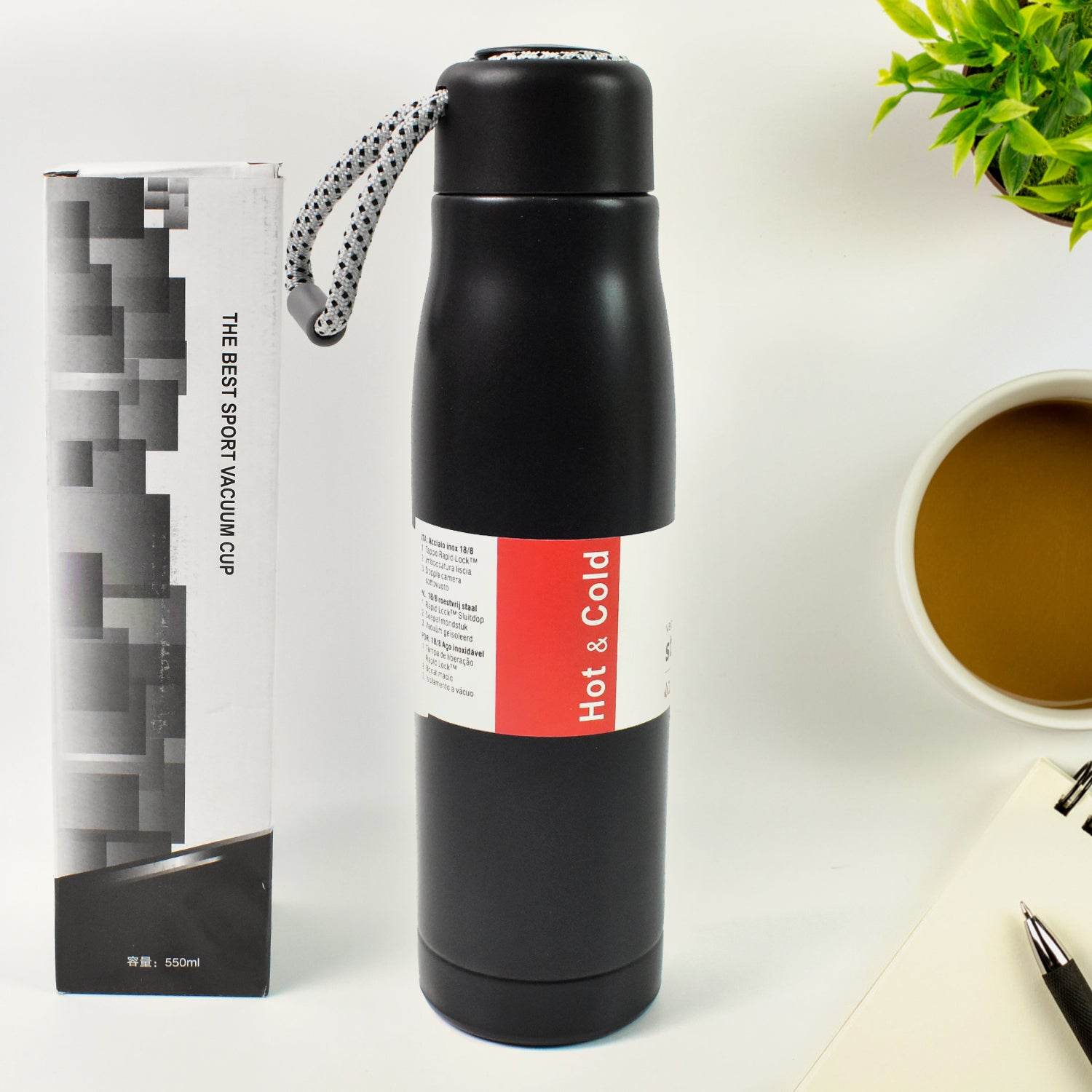 Double Wall Vacuum Insulated Water Bottle (550 Ml) - 9XShoppy