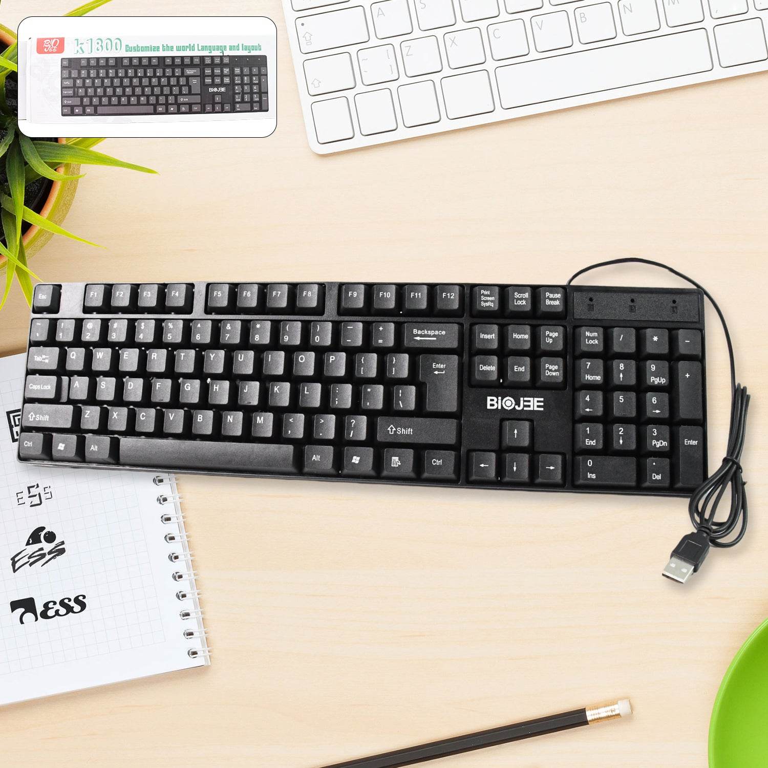 Wired Usb Keyboard 104 Keys (1 Pc) - 9XShoppy