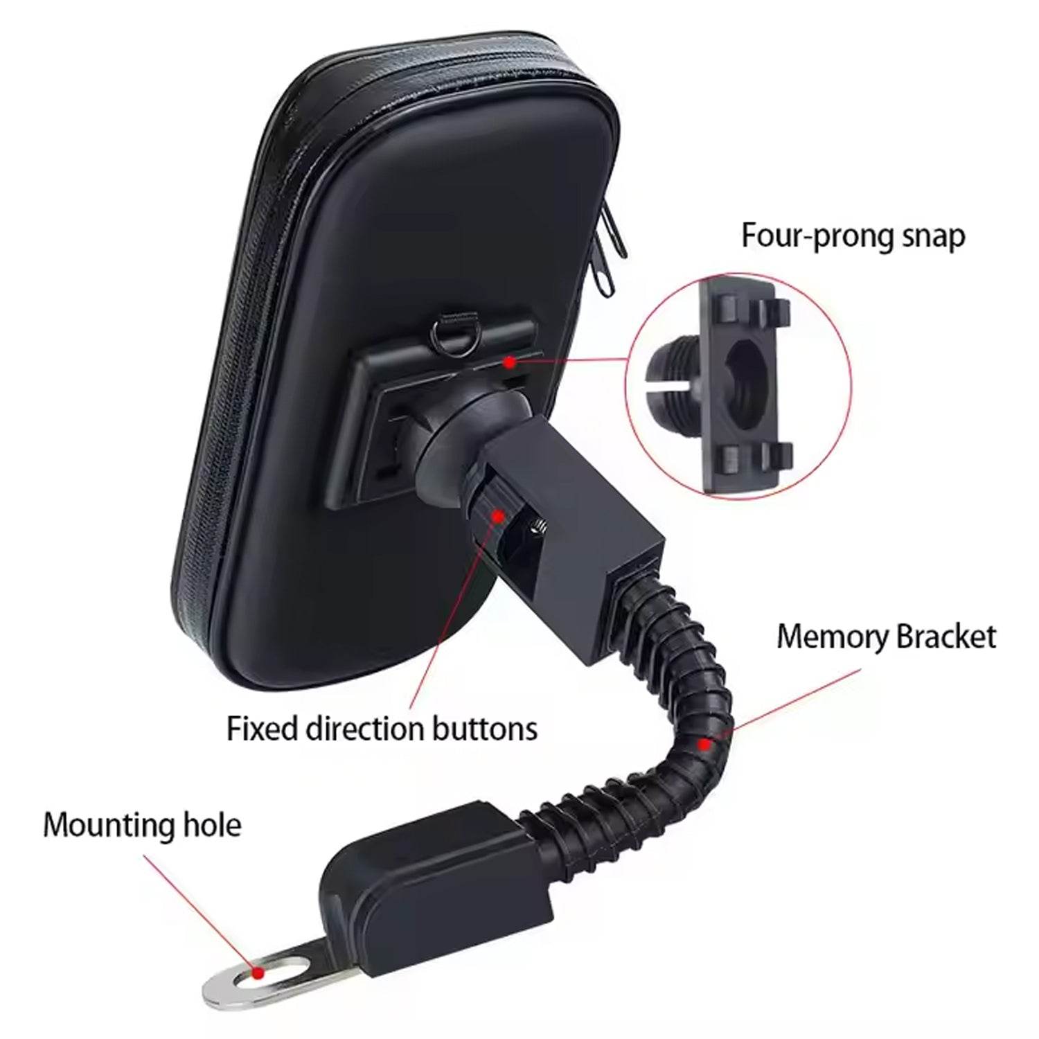 Phone Holder Case Weather Resistant Bike Mount (1 Pc) - 9XShoppy