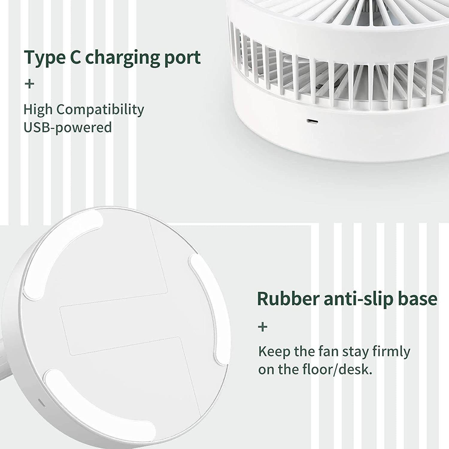 7206 Telescopic Electric Desktop Fan Height Adjustable Foldable Portable For Travelcarry Silent Table Top Personal Fan For Bedside Office Table (Battery Not Include) - 9XShoppy