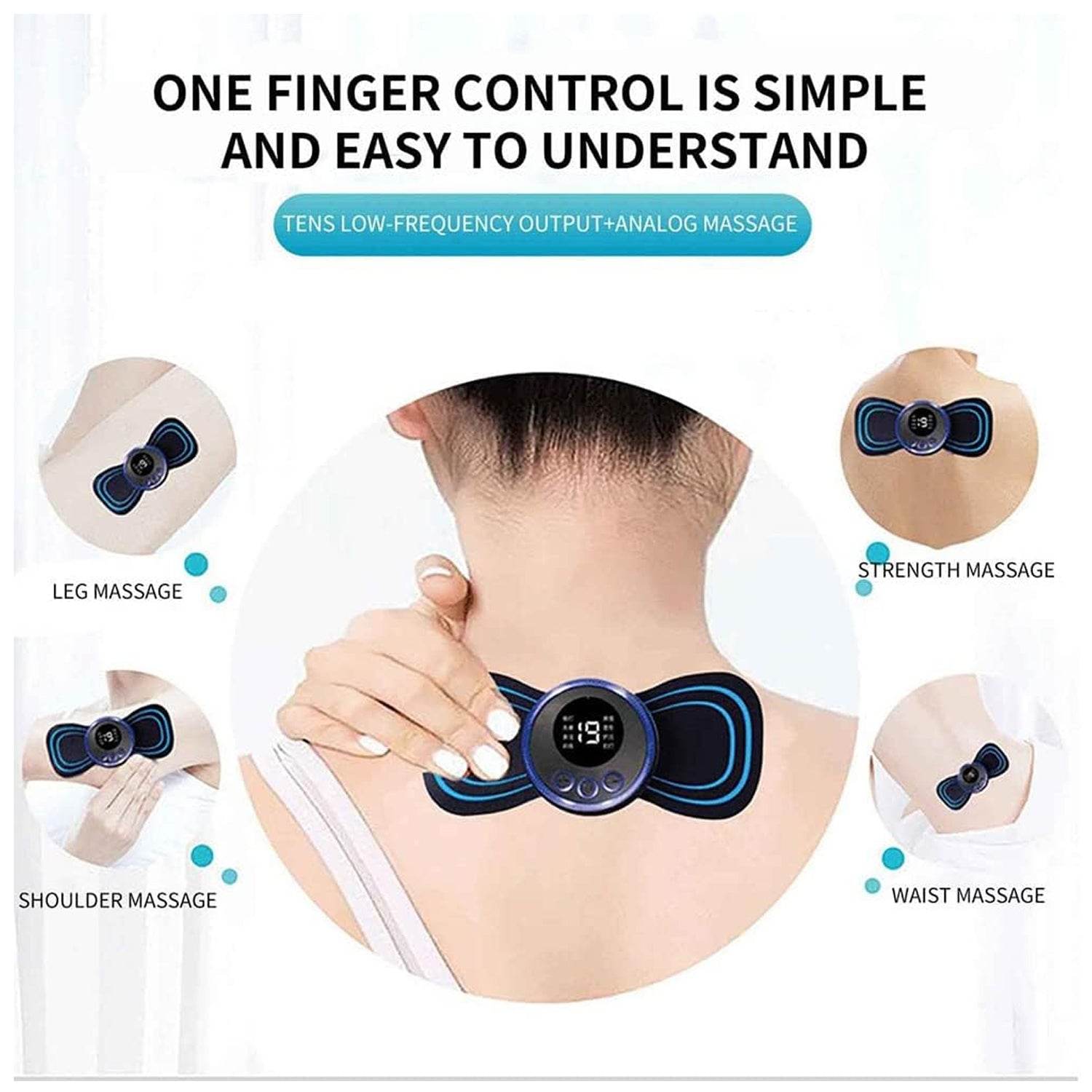 6204 Portable Usb Neck Massager Electric Neck Massager Automatic Massage Enhancer Mini Cervical Massager Ems Lymphatic Drainage Massage With Cable - 9XShoppy