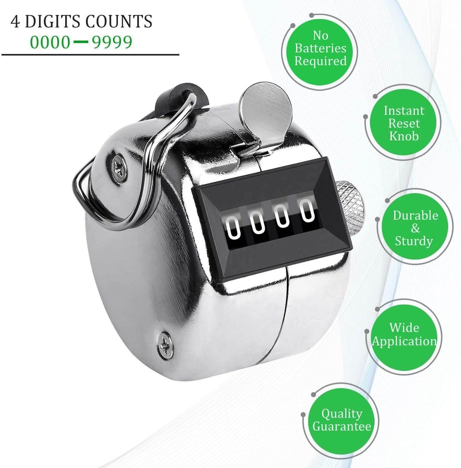 4 Digits Hand Held Tally Counter Numbers Clicker - 9XShoppy