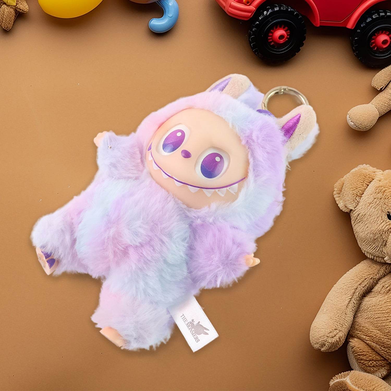 Light Purple Plush Toy Cartoon Keychain With Hook Colorful Light Purple (1 Pc) - 9XShoppy