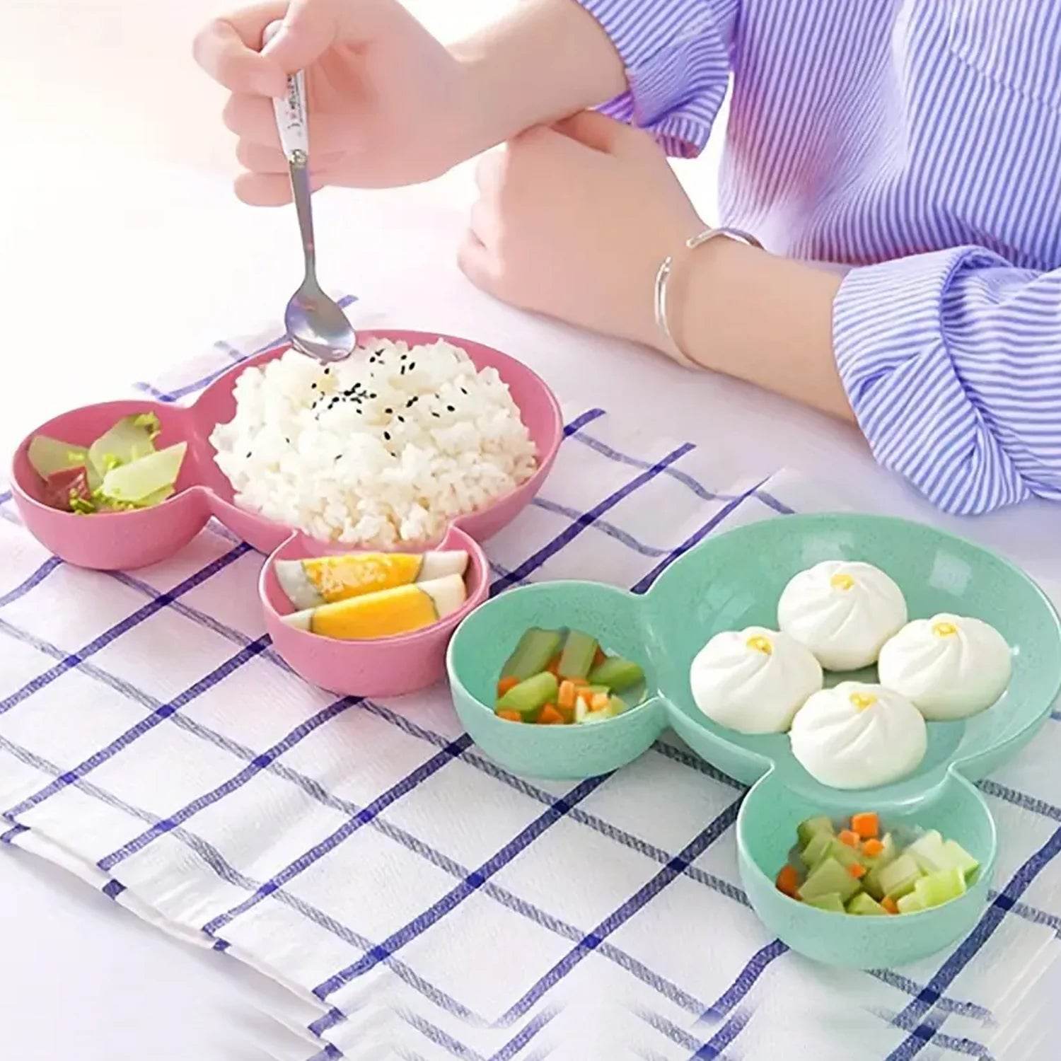 5624 Mickey Mouse Shape Plates For Kids Bpa Free Unbreakable Childrens Food Plate Kids Bowl Fruit Plate Baby Cartoon Bowl Plate Tableware (1 Pc) - 9XShoppy