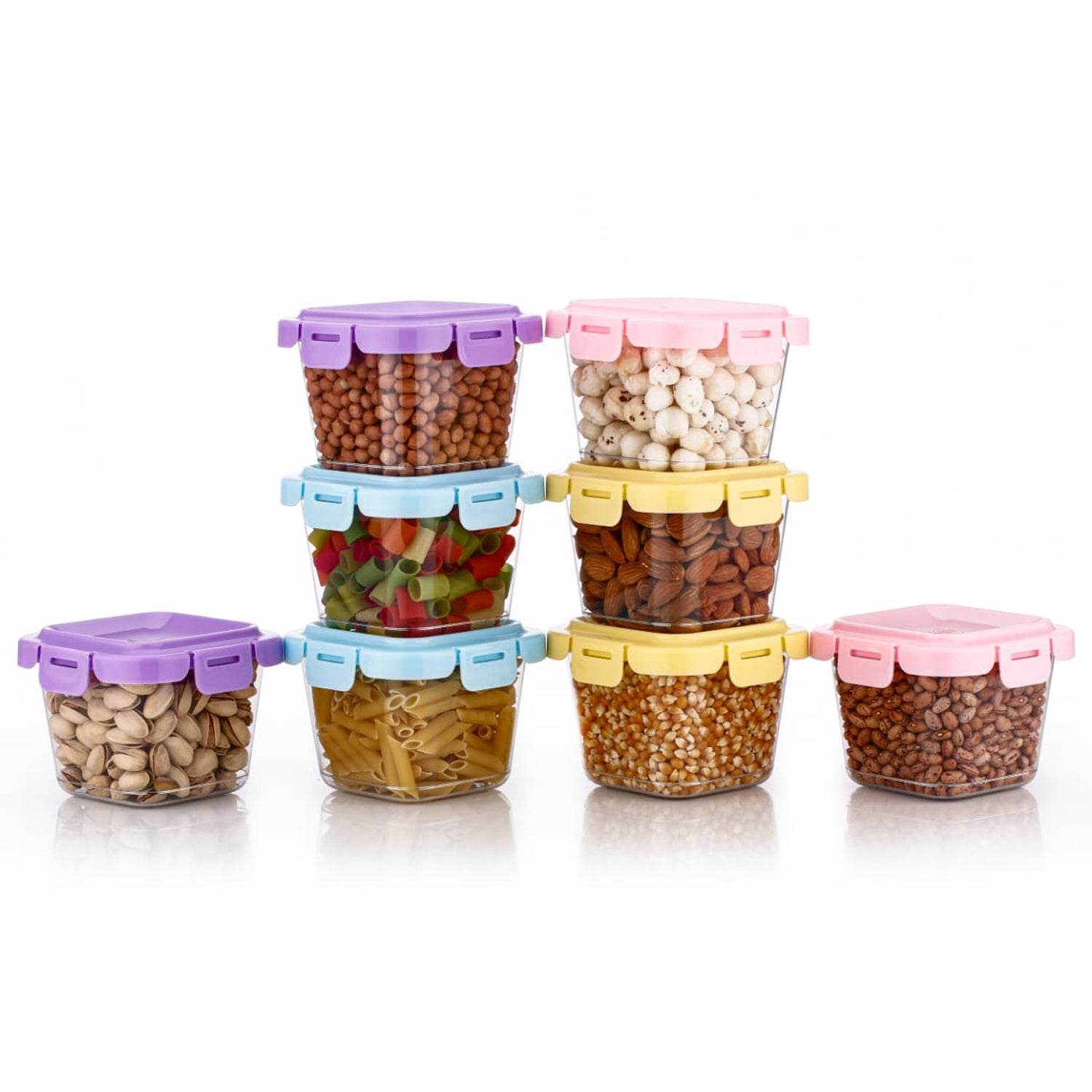 Plastic Food Storage Containers With Lid (4 Pcs Set 500 Ml) - 9XShoppy