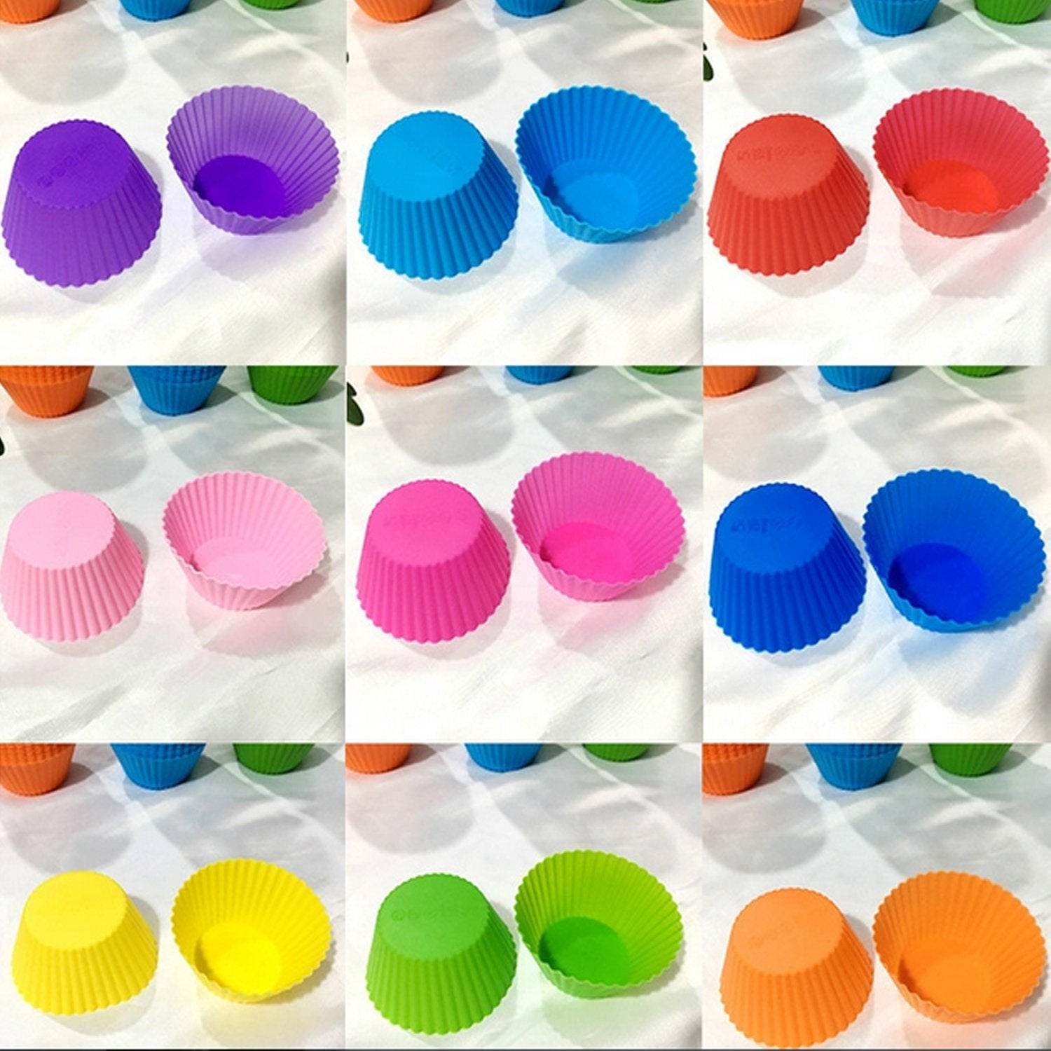 Silicone Cupcake Shaped Baking Molds - 9XShoppy