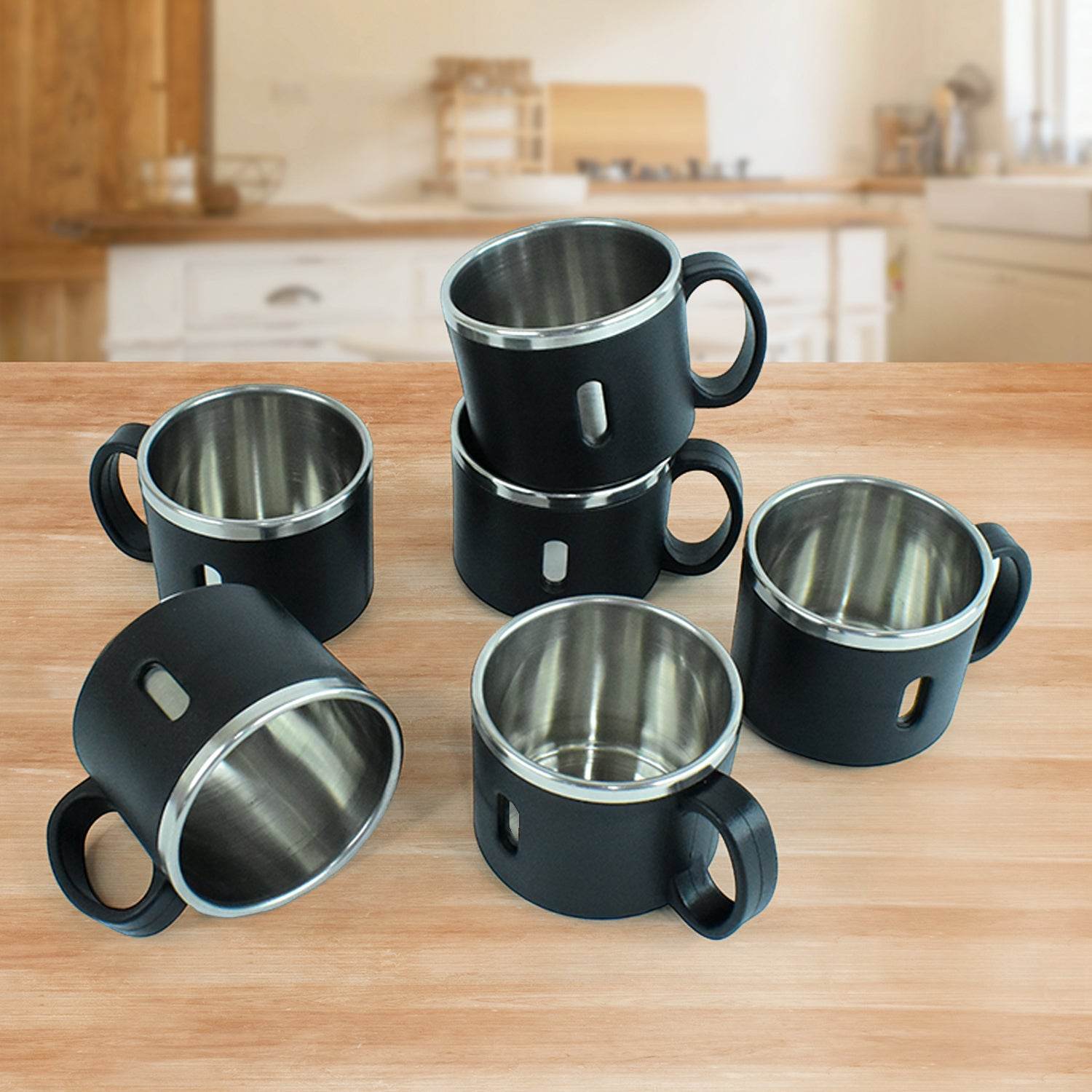 Apex Stainless Steel Desk Mug (6 Pc) - 9XShoppy