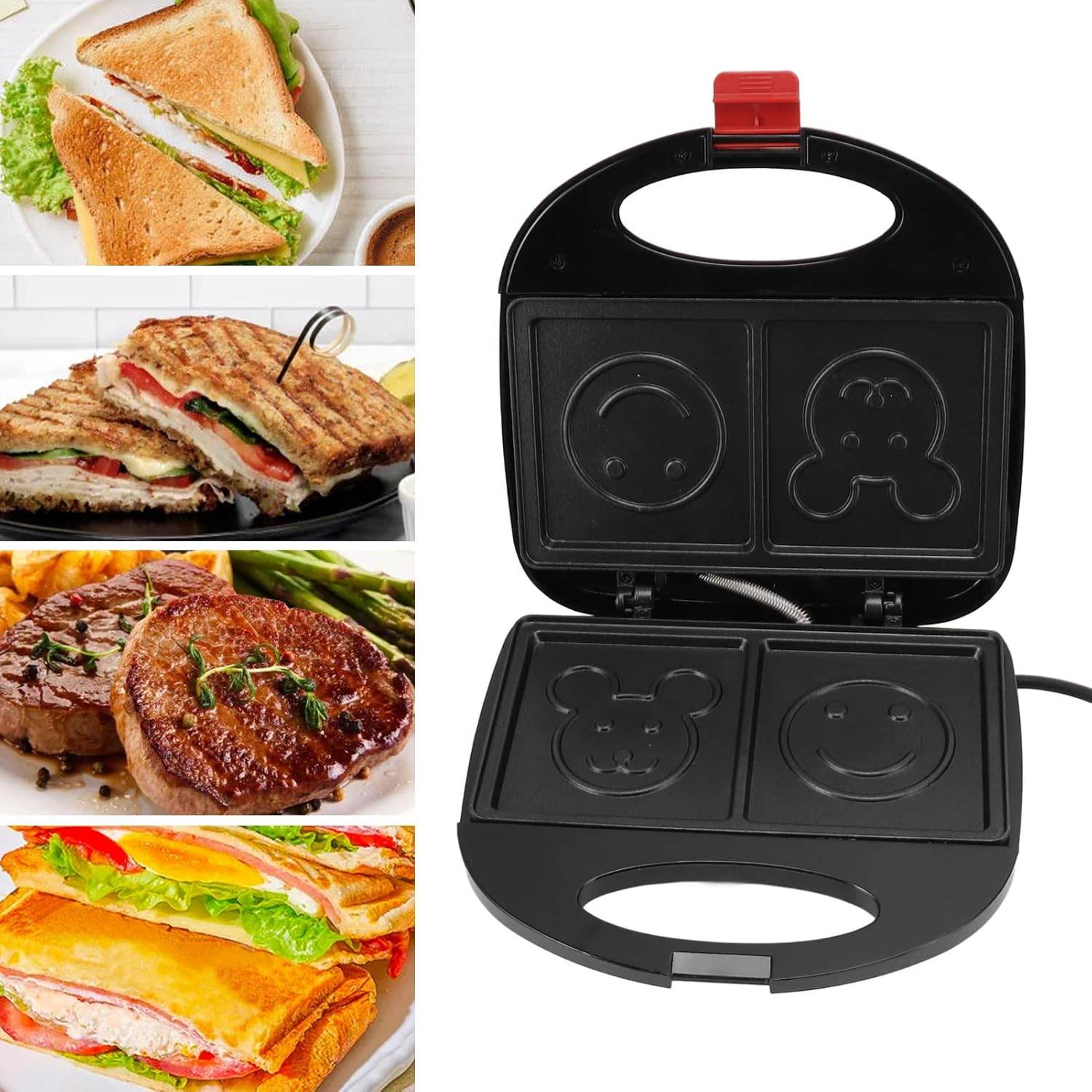 Double Sided Heating 750w Electric Sandwich Maker (1 Pc) - 9XShoppy