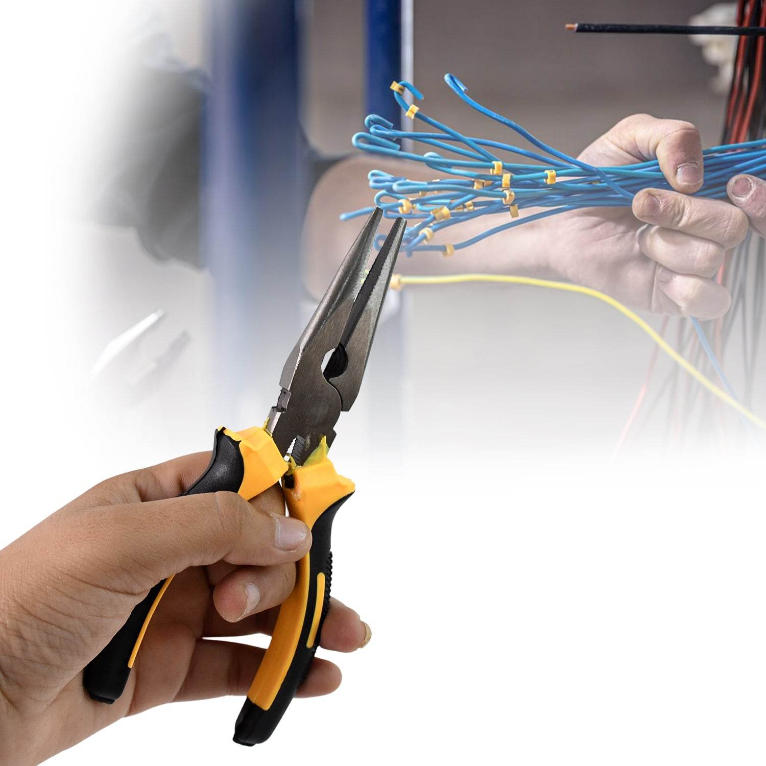 Long Nose Plier And Flat Mouth Plier Combo Tools (2 Pc Set) - 9XShoppy