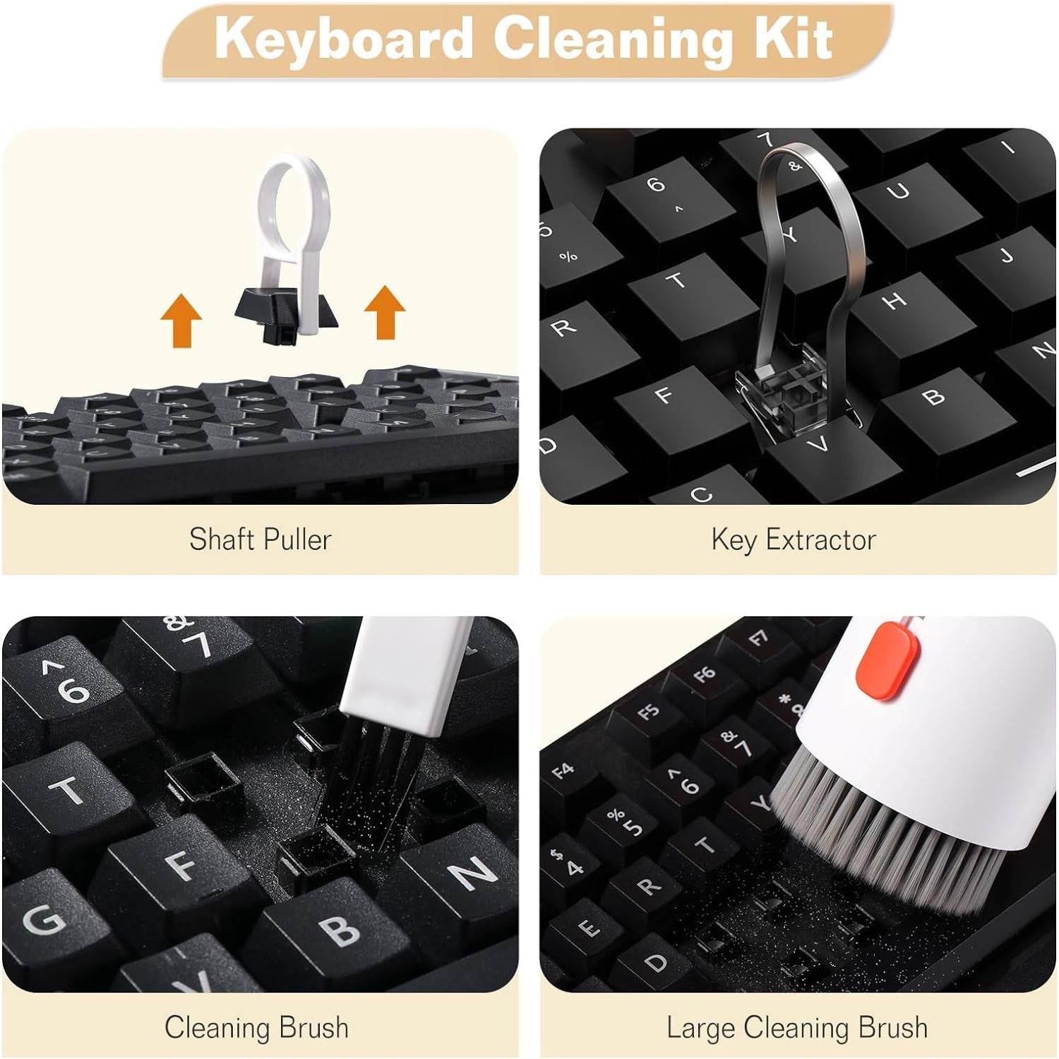 12908 Keyboard Cleaner Kit 20-in-1 Laptop Phone Screen Cleaning Kit Keyboard Cleaning Kit With Electronic Cleaning Brush Spray For Airpods Pro Ipad Iphone Pro Camera Computer Cleaning - 9XShoppy
