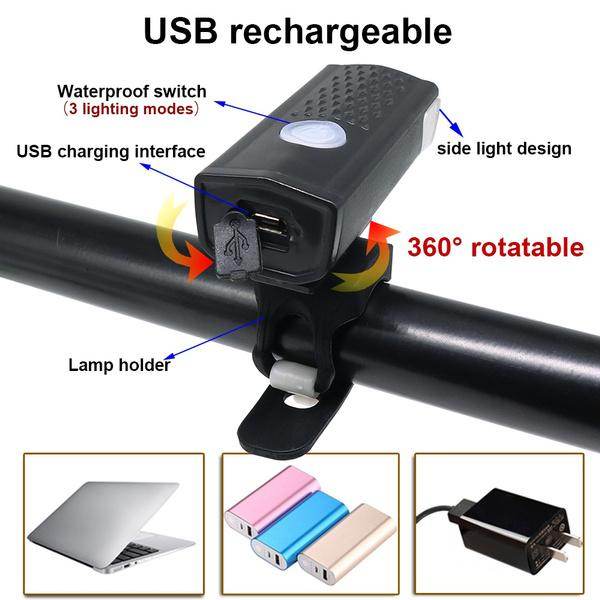 USB Rechargeable Bicycle Light - 9XShoppy