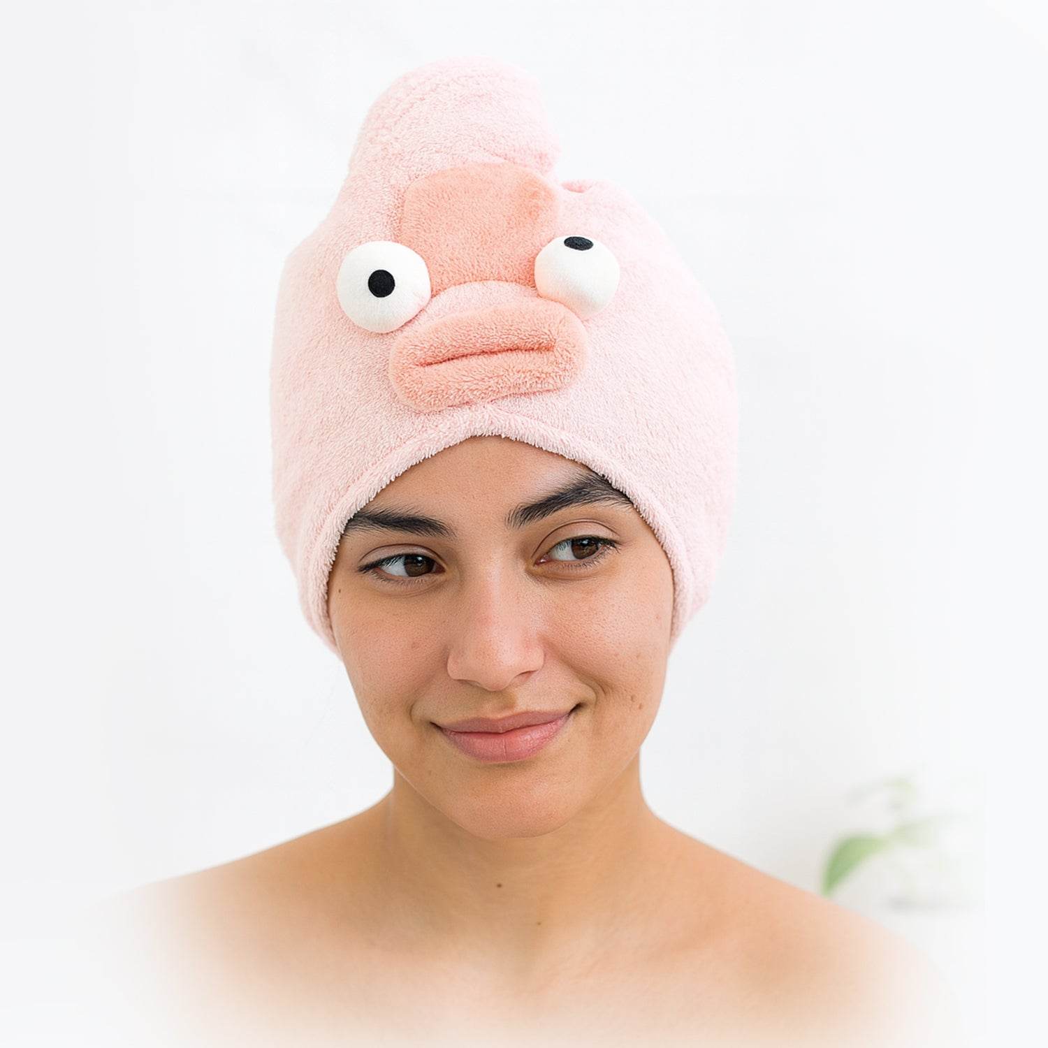 Soft Microfiber Cartoon Design Hair Drying Towel Wrap With Button Closure (1 Pc) - 9XShoppy