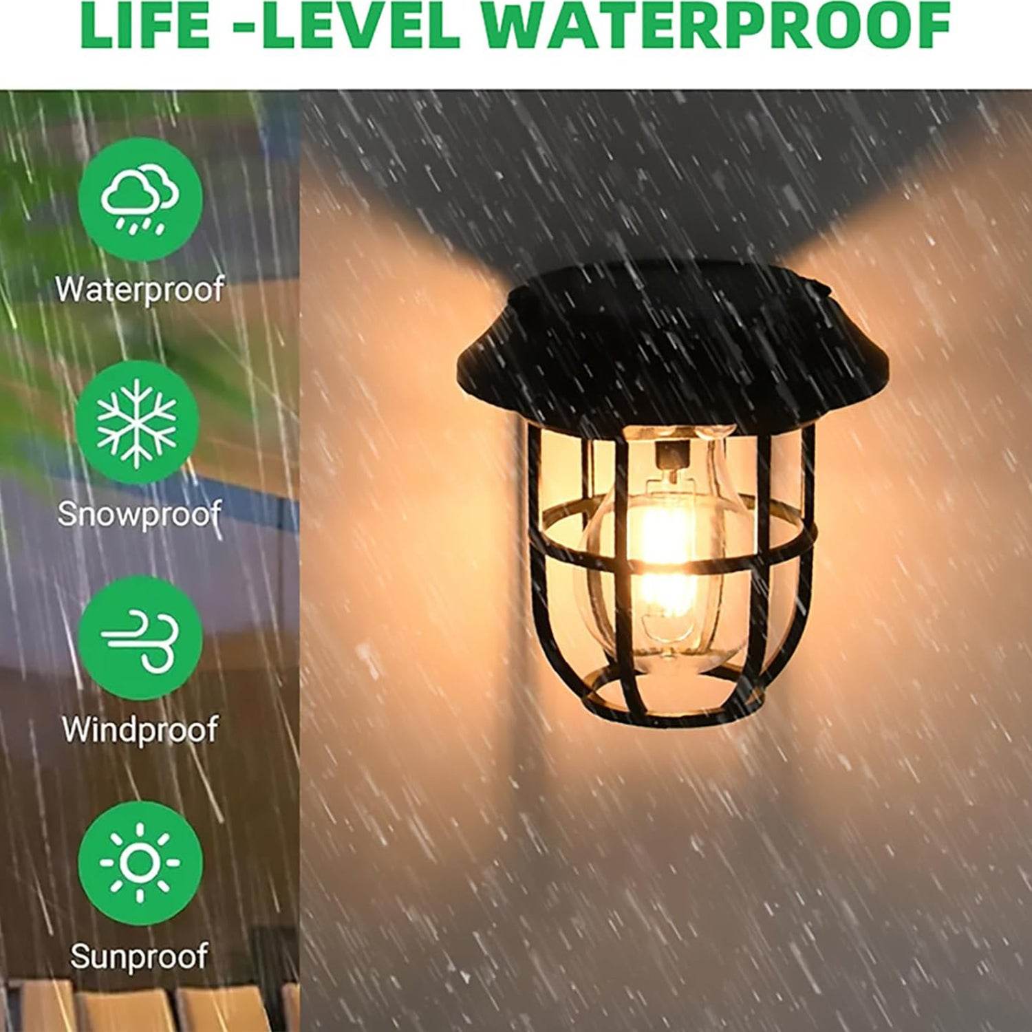 Solar Lantern Wall Lights Fixtures With Motion Sensor (1 Pc) - 9XShoppy