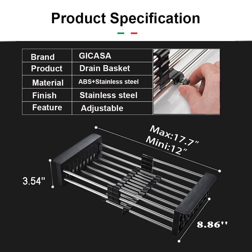 2189 Stainless Steel Expandable Kitchen Sink Dish Drainer - 9XShoppy