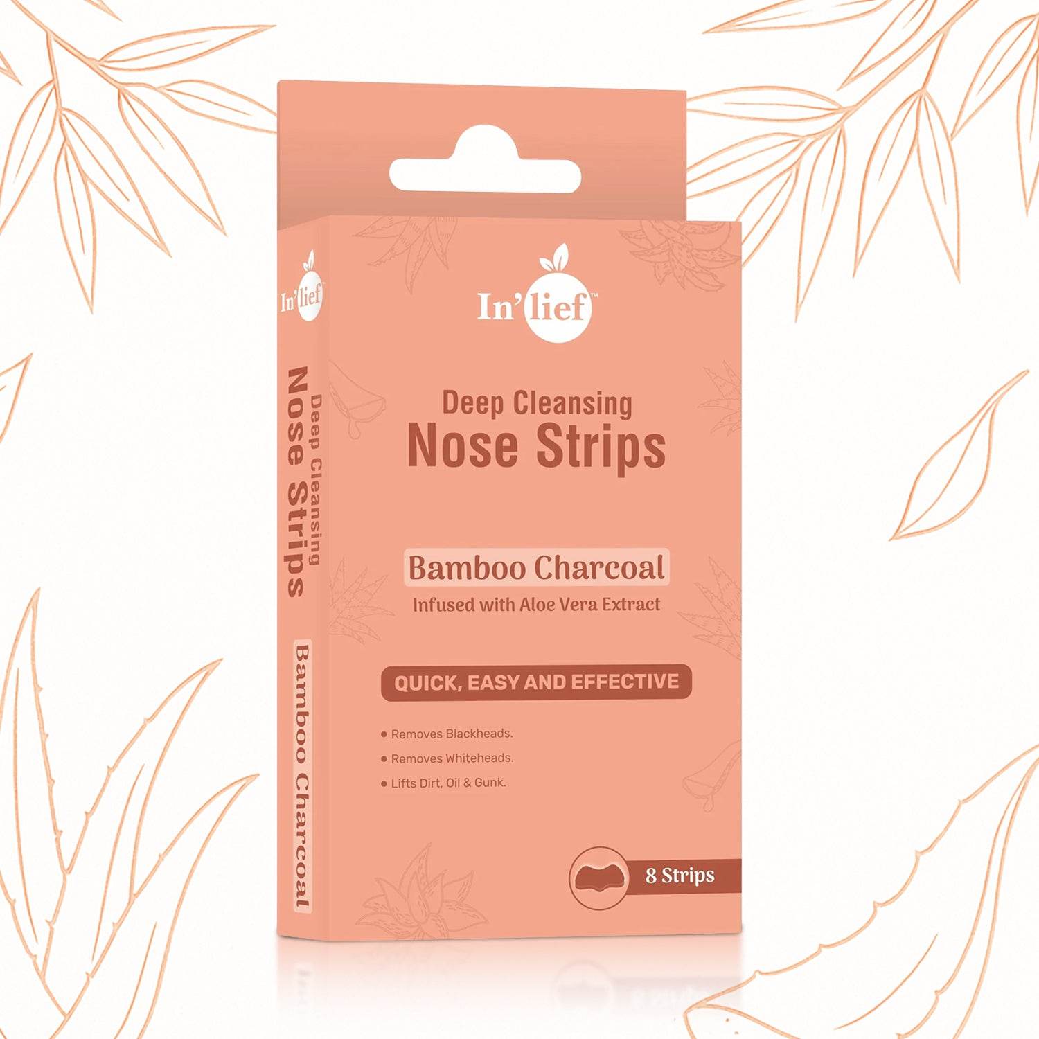 Inlief Bamboo Charcoal Deep Cleansing Nose (8 Strips) - 9XShoppy