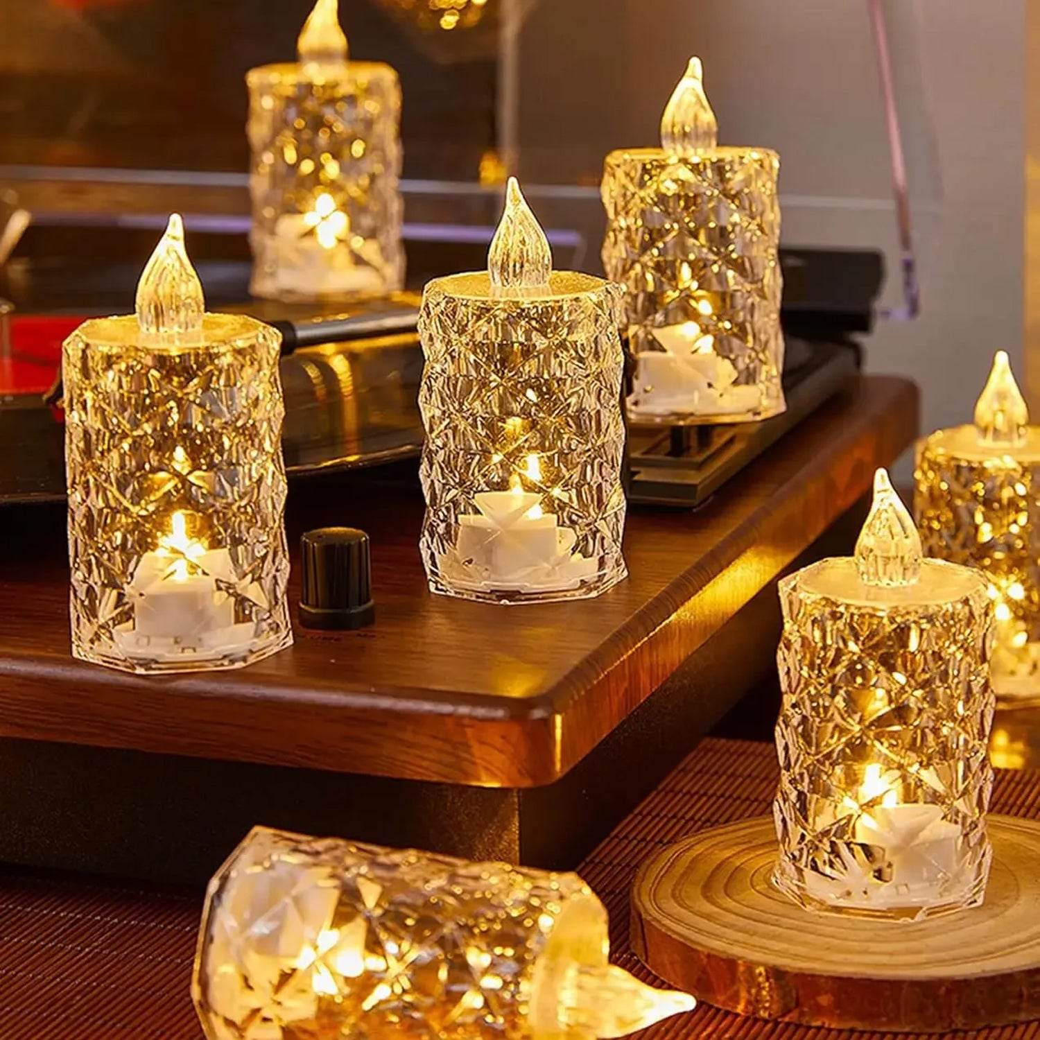 Flameless And Smokeless Decorative Candles Led Tea Light Diwali (24 Pcs Set) - 9XShoppy